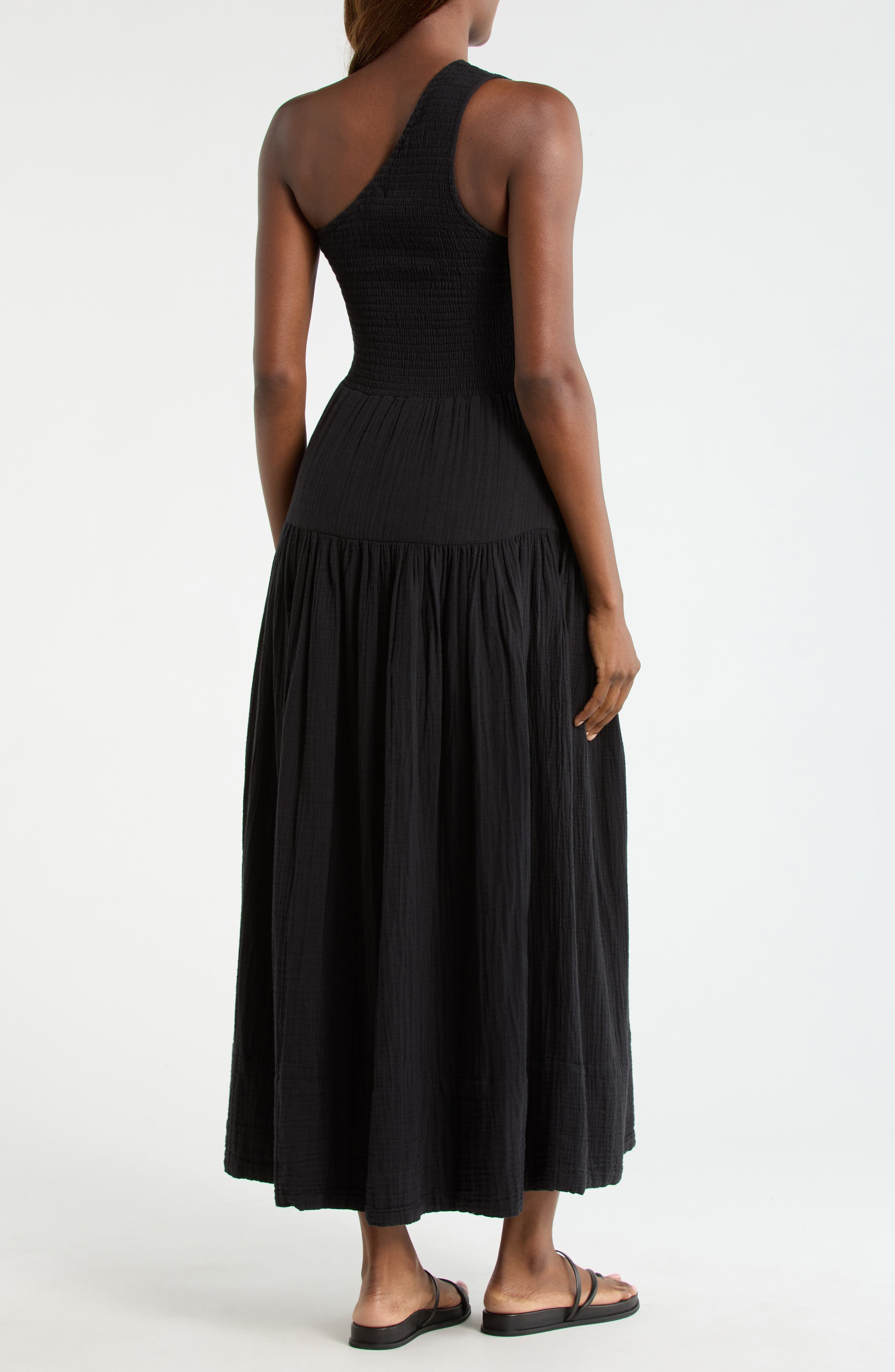 New Smocked Tiered Cover-Up Maxi Dress - image 2
