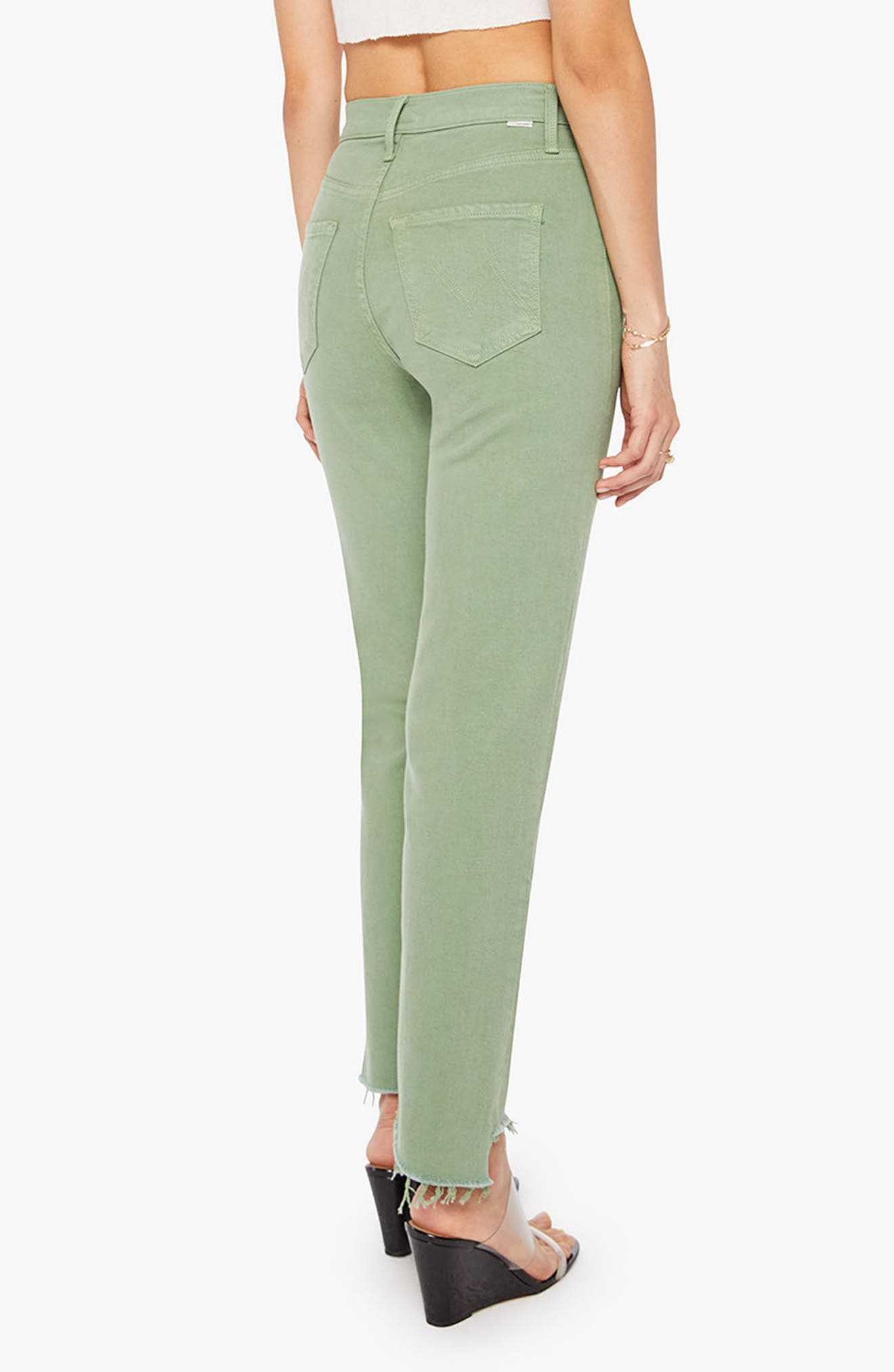 Rider High Waist Step Hem Ankle Straight Leg Jeans - image 2