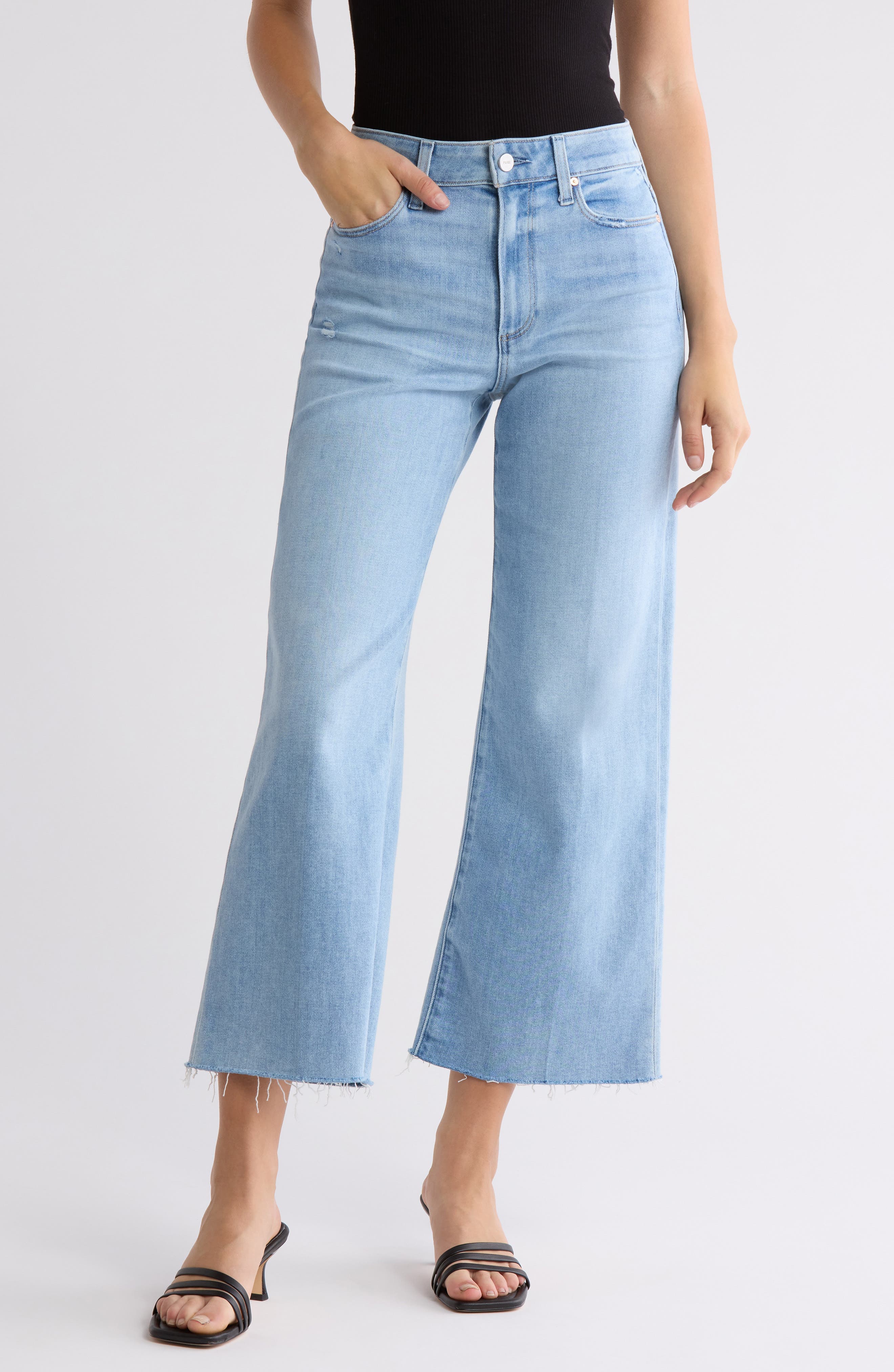 Anessa Raw Hem Wide Leg Jeans - image 1