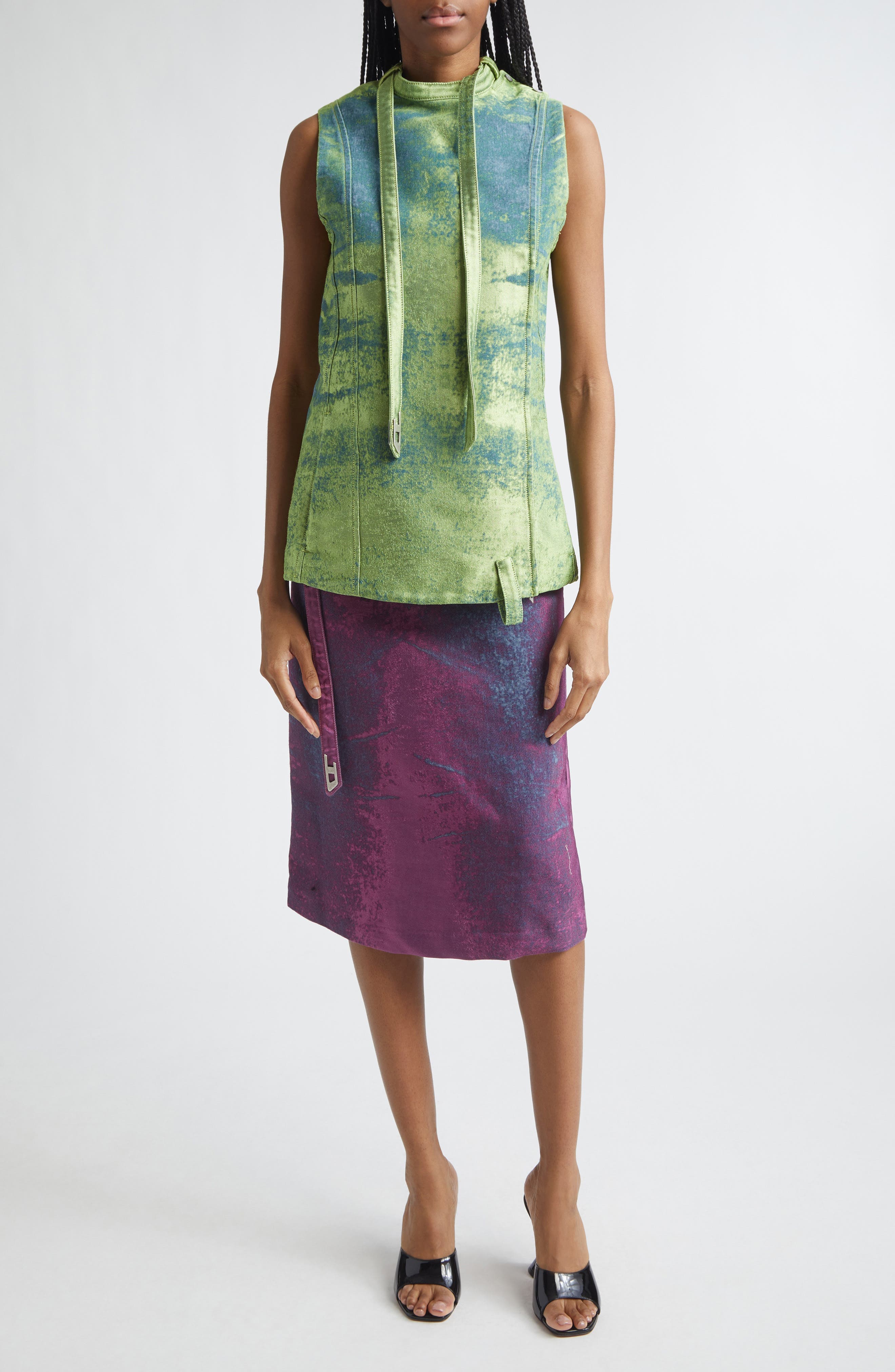 De-Vantos Satin Denim Vest - image 2