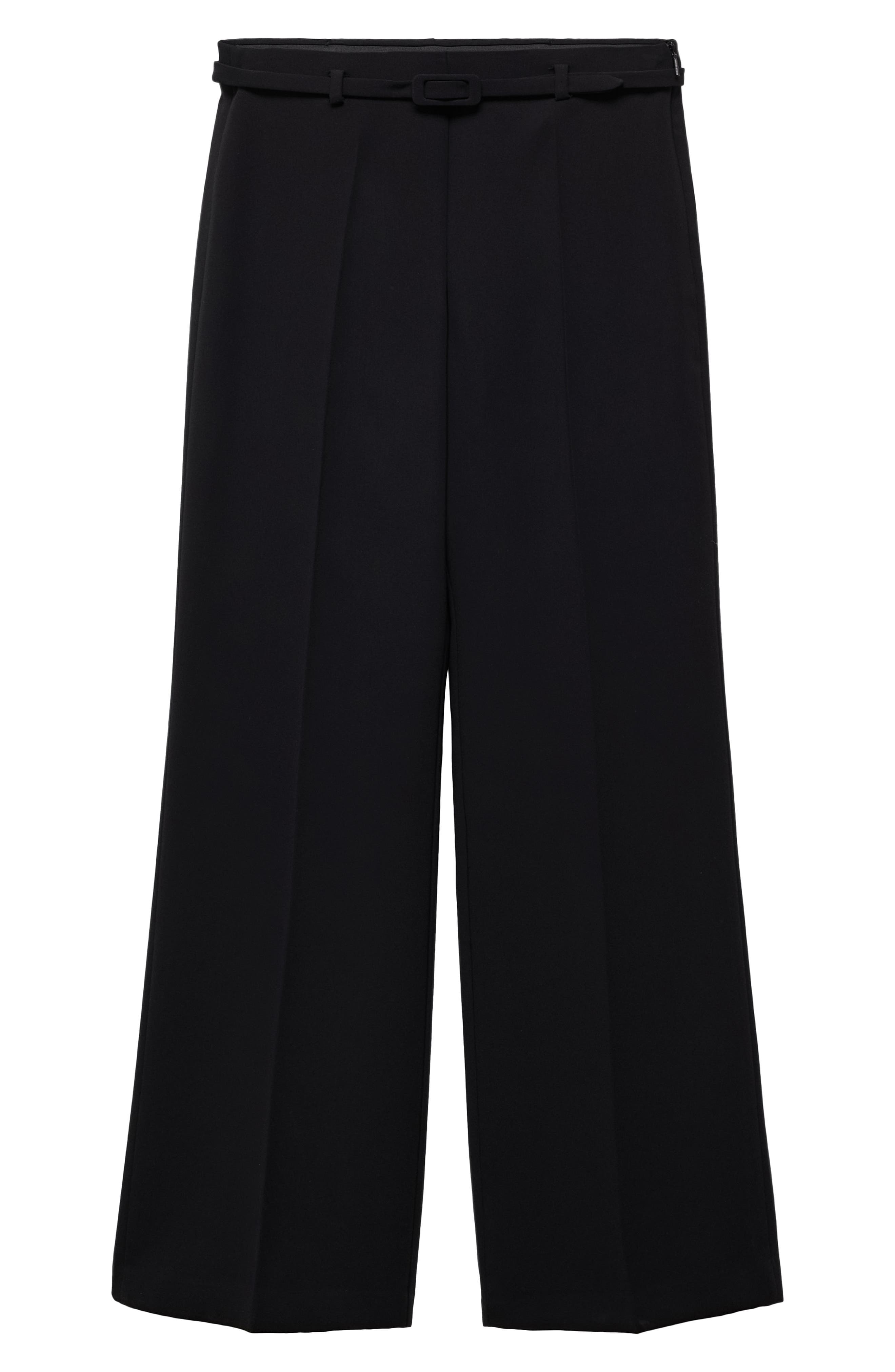 Belted Wide Leg Ankle Pants - image 2