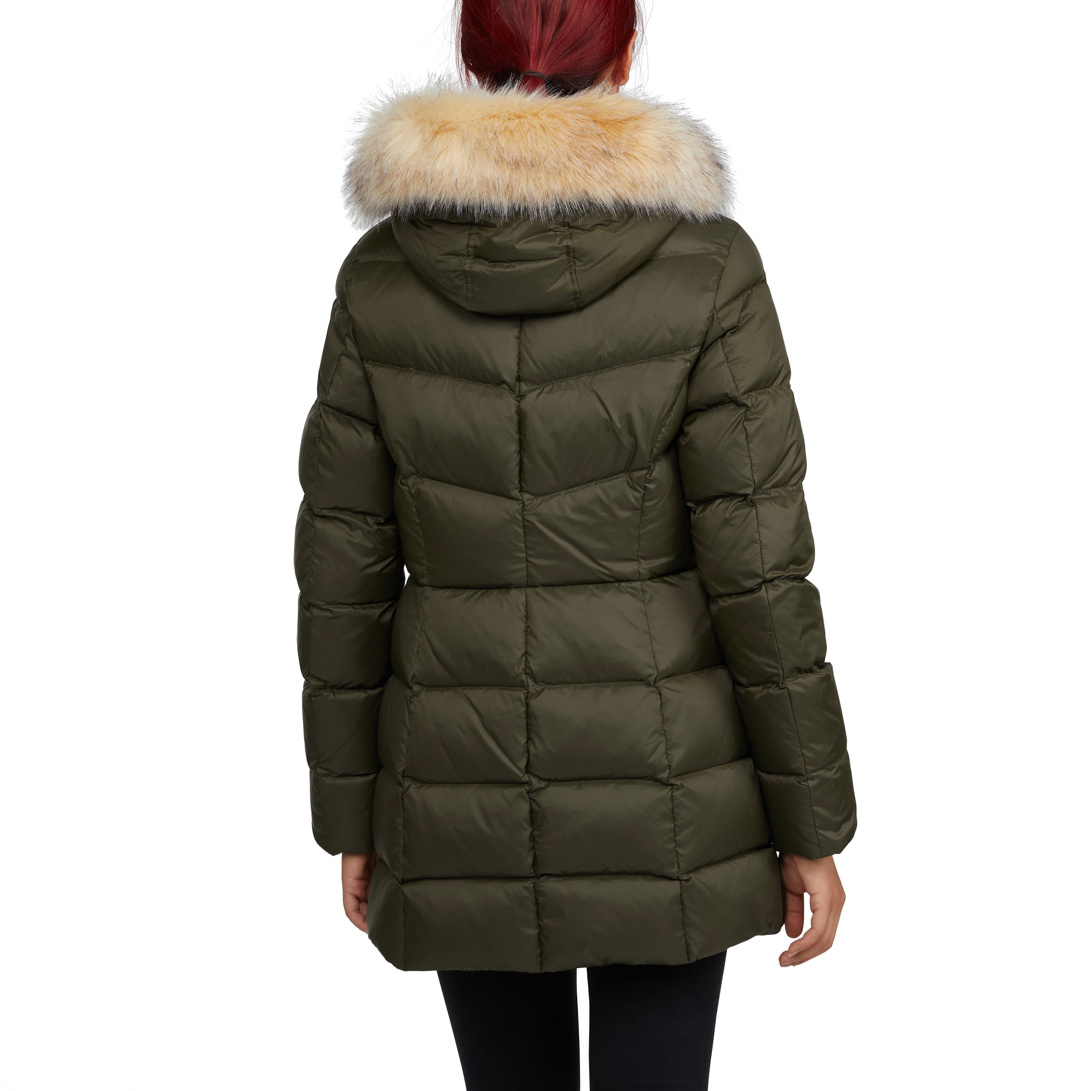 Roxy Quilted Puffer with Detachable Faux Fur Trim - image 2