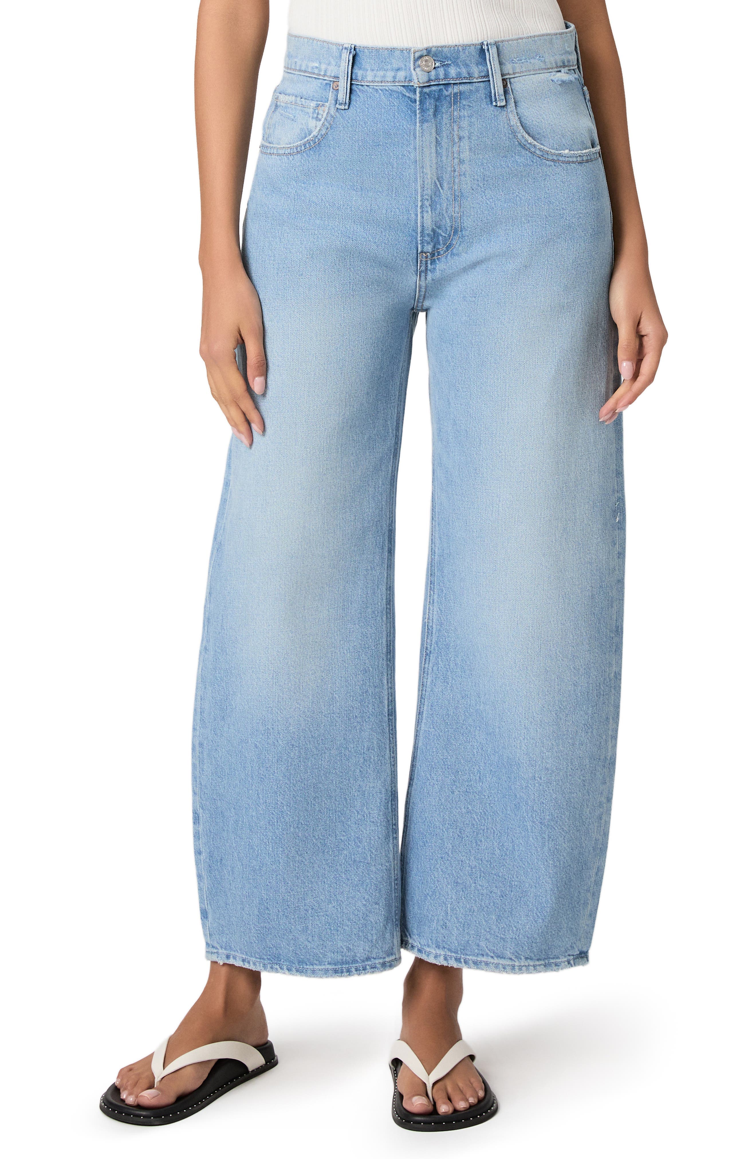 Arella High Waist Wide Leg Ankle Jeans - image 1