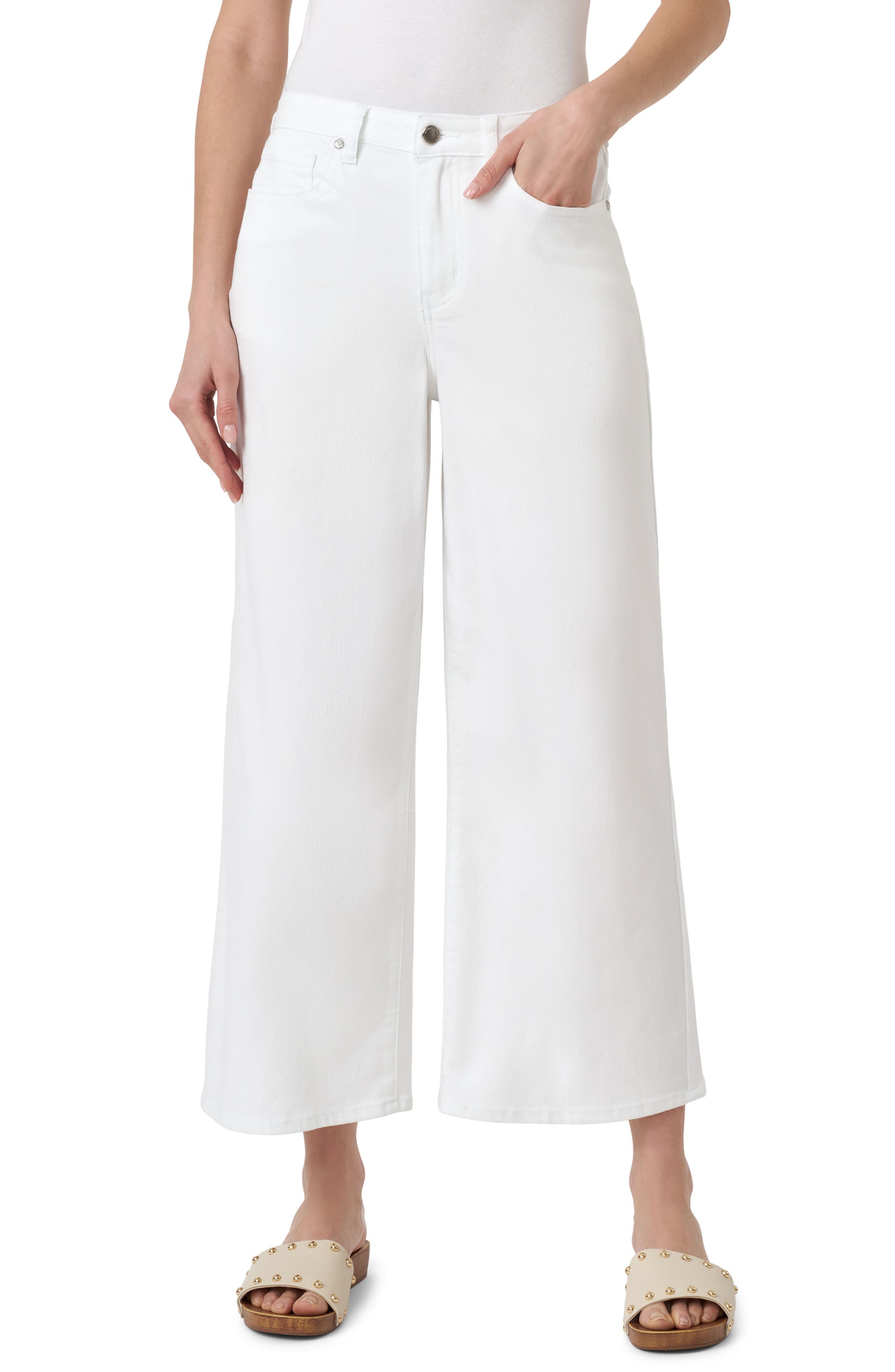 Wide Leg Crop Denim Pants - image 1