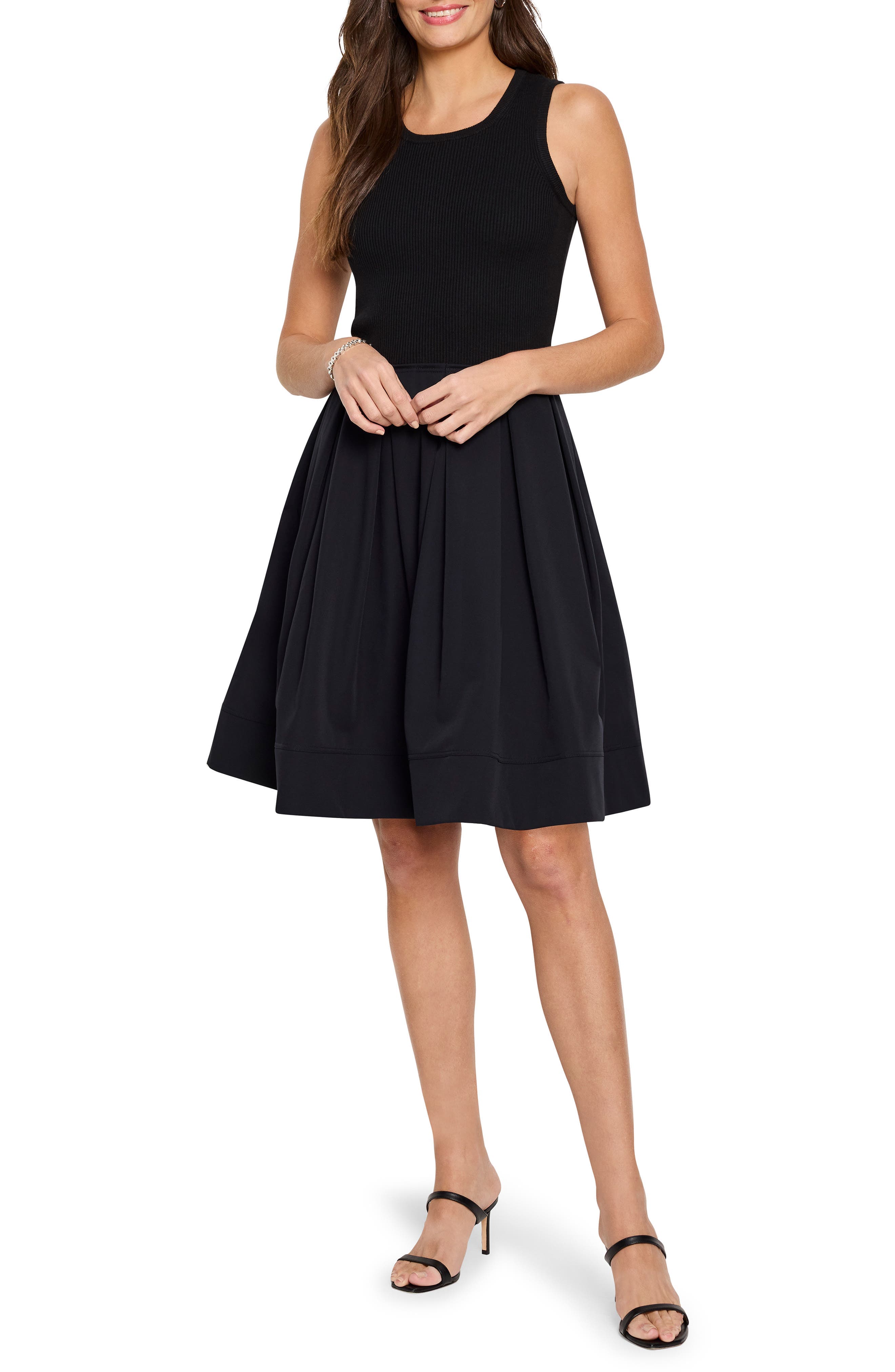 Dani Sleeveless Mixed Media Dress - image 1