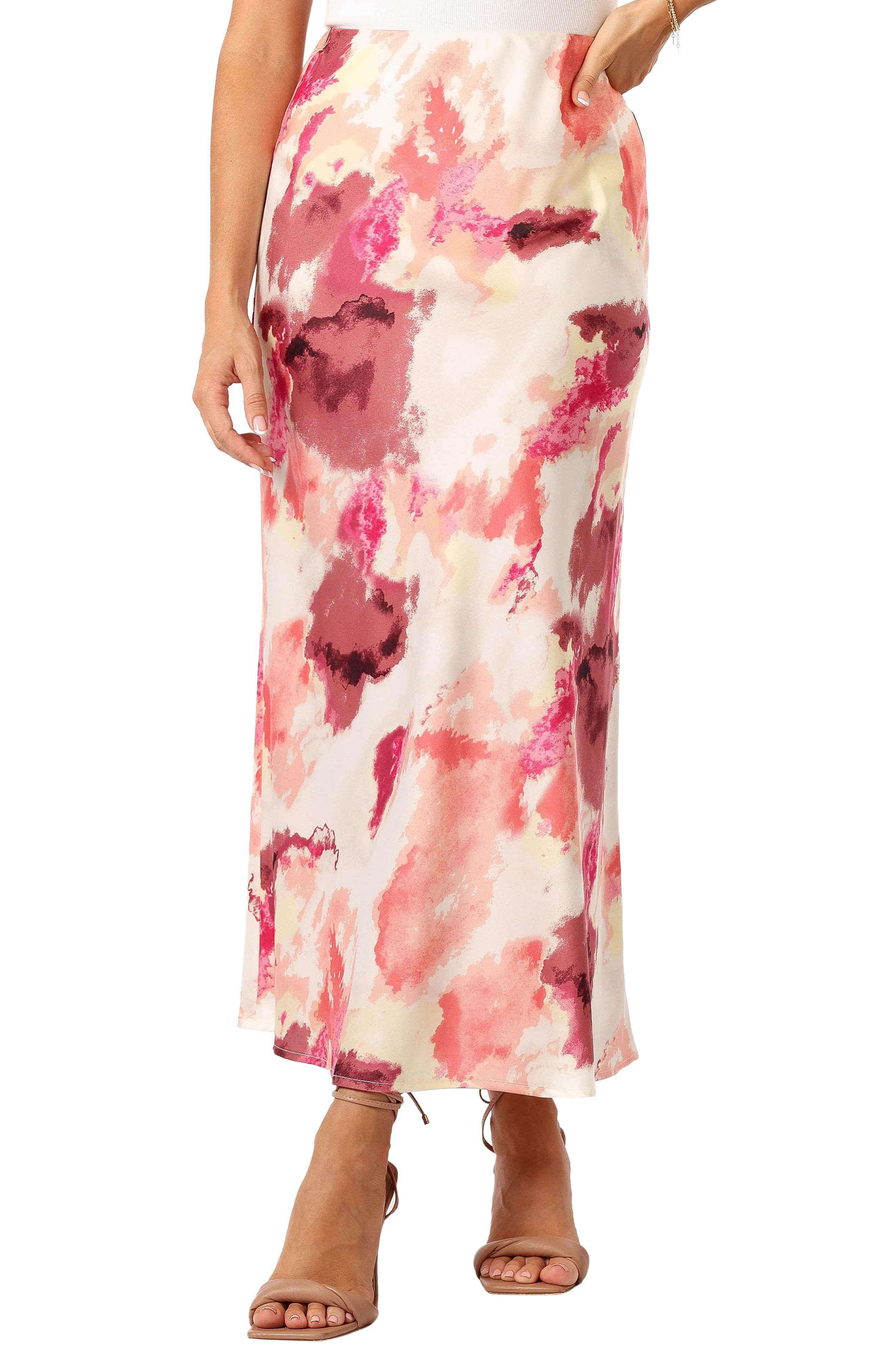 Benton Tie Dye Print High Waist Skirt - image 1