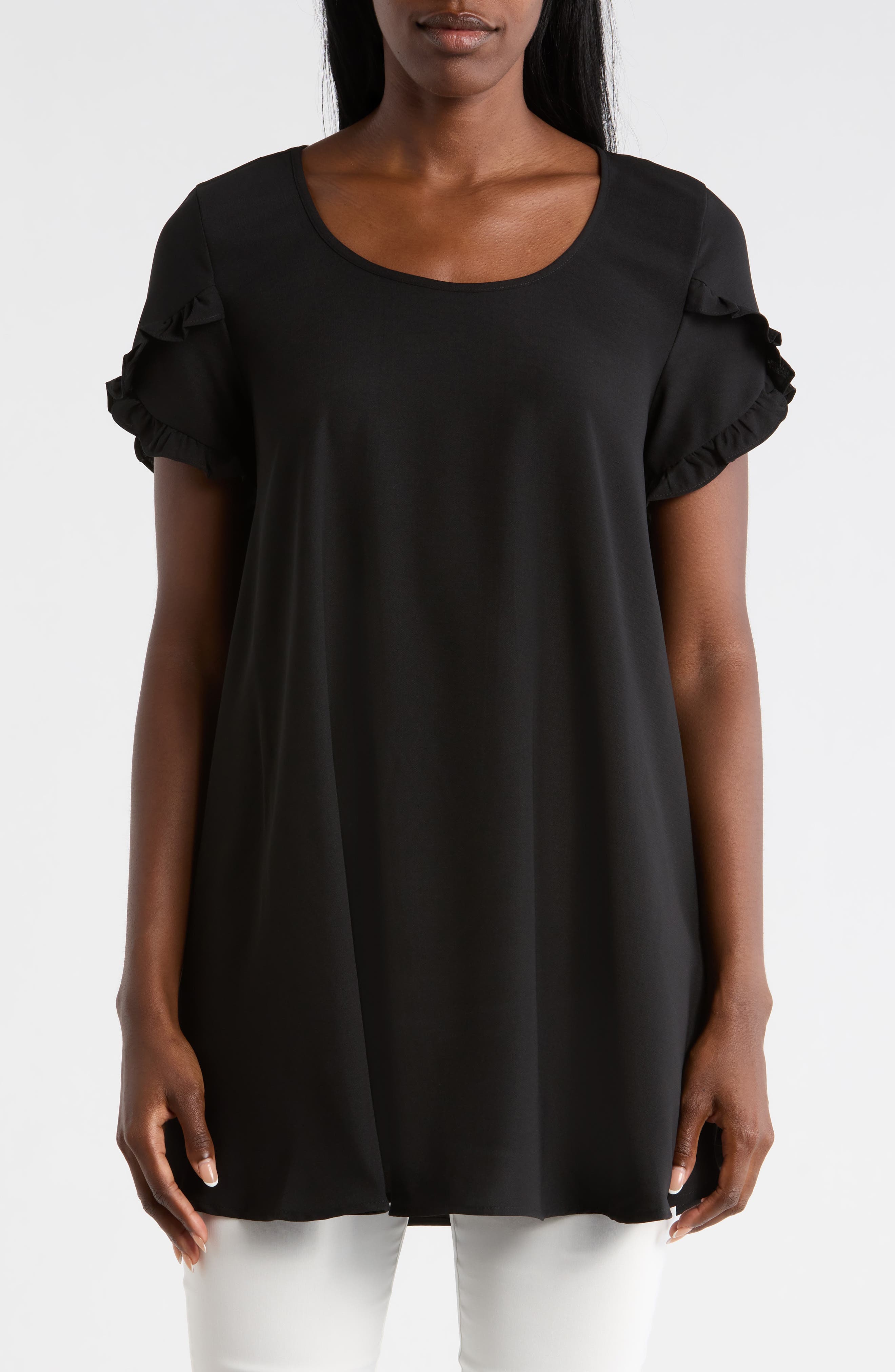 Ruffle Sleeve Tunic Top - image 1