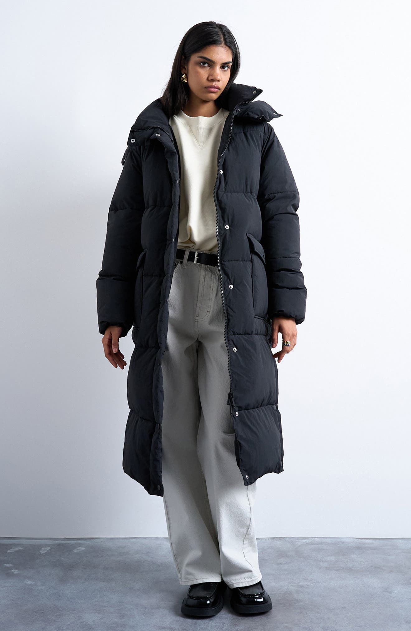 Longline Quilted Puffer Coat - image 1