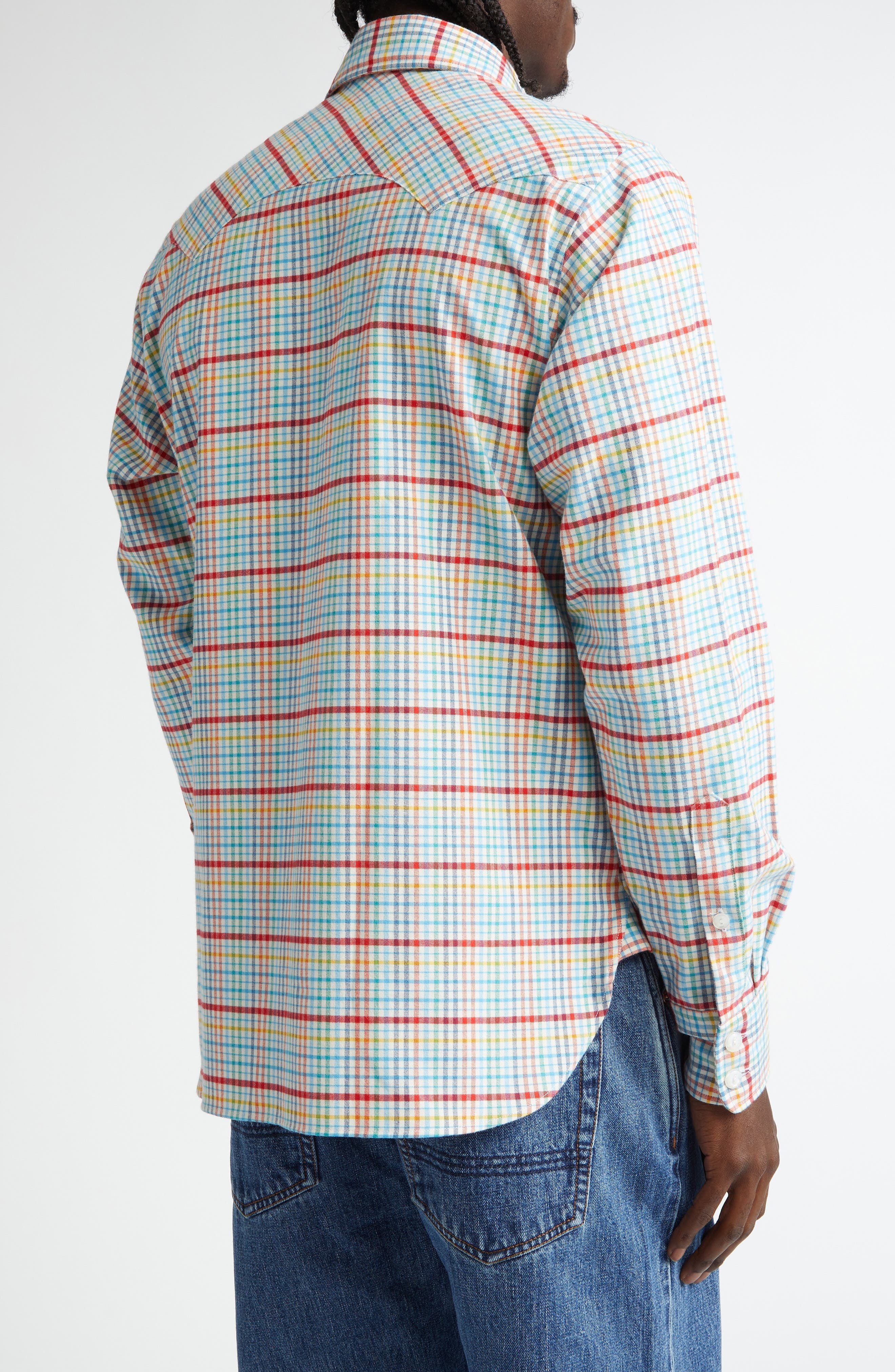 Brushed Tablecloth Check Western Shirt - image 2