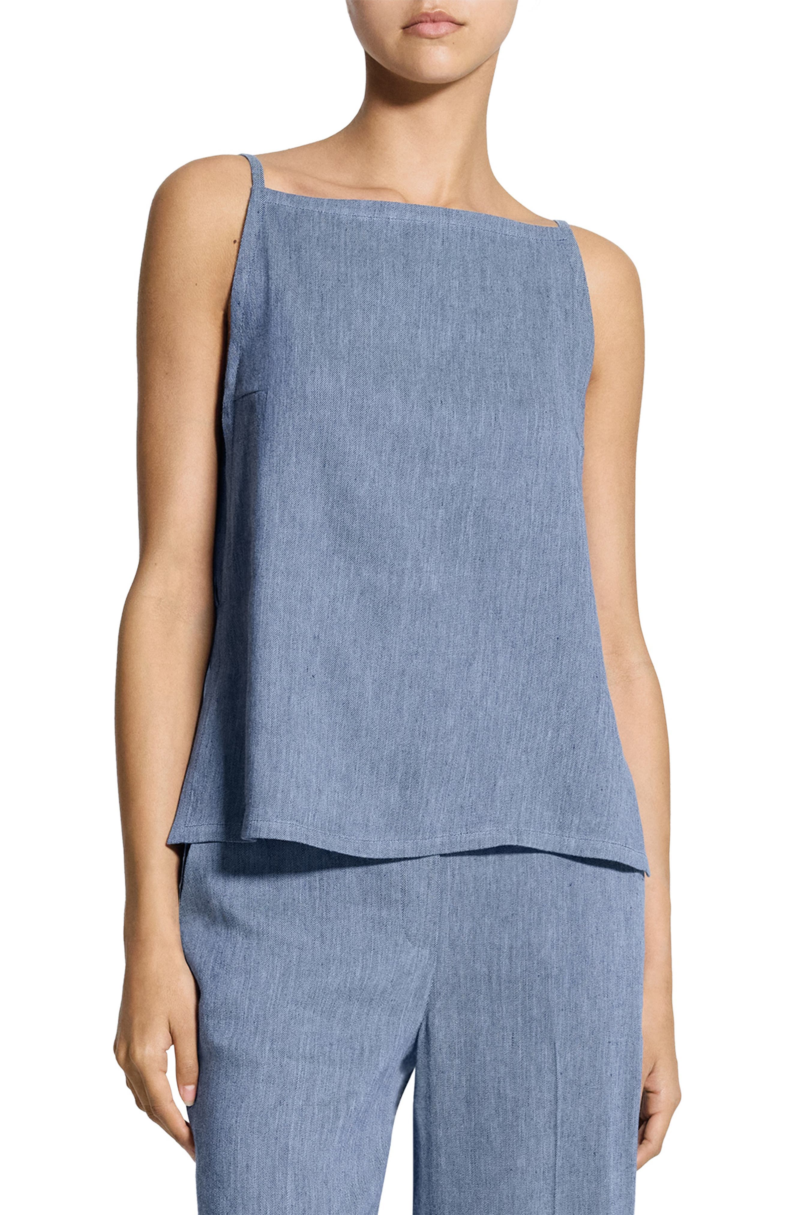 Apron Front Linen Blend Twill Camisole - image 1