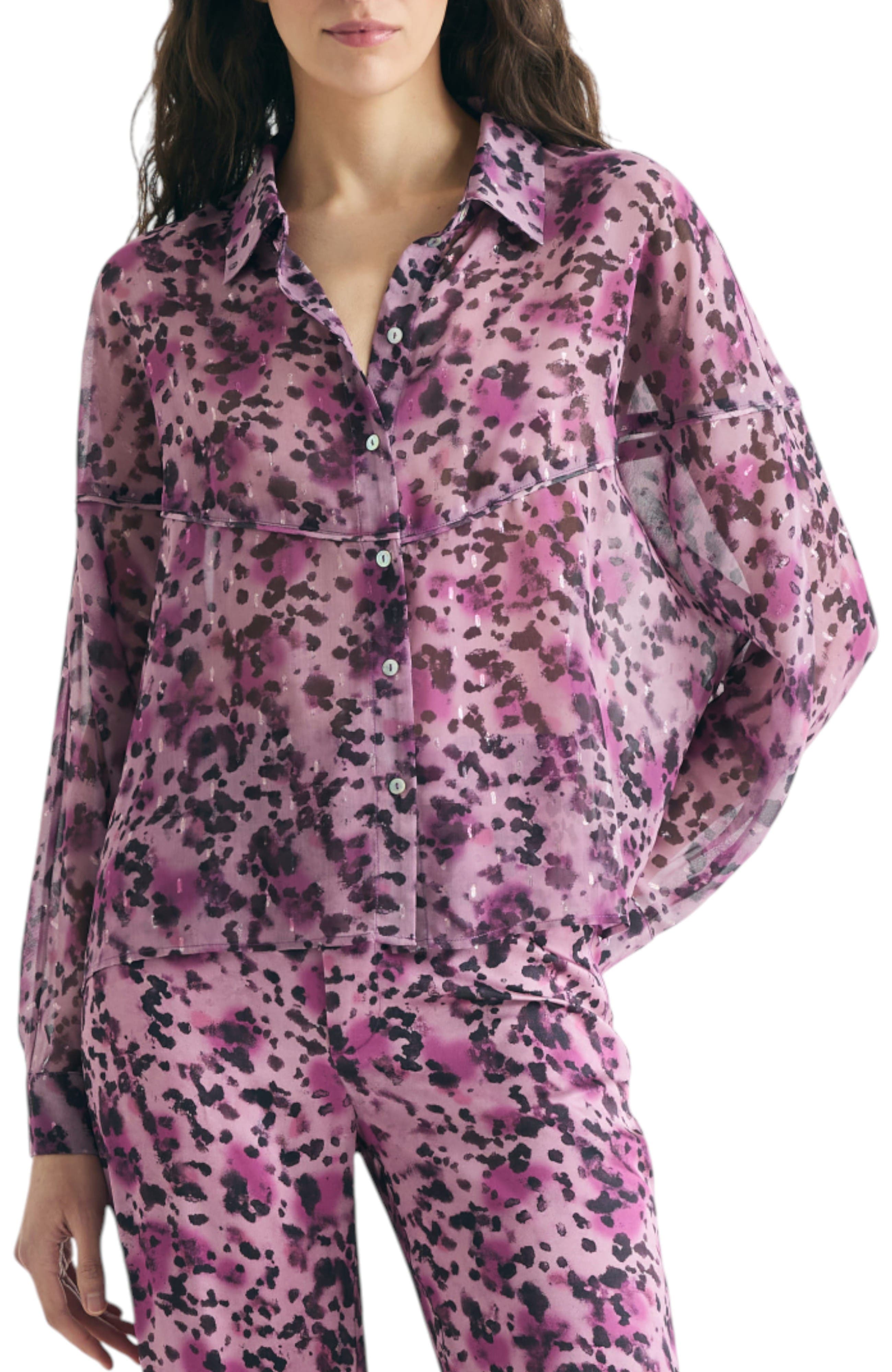 Animal Print Fluid Blouse - image 1