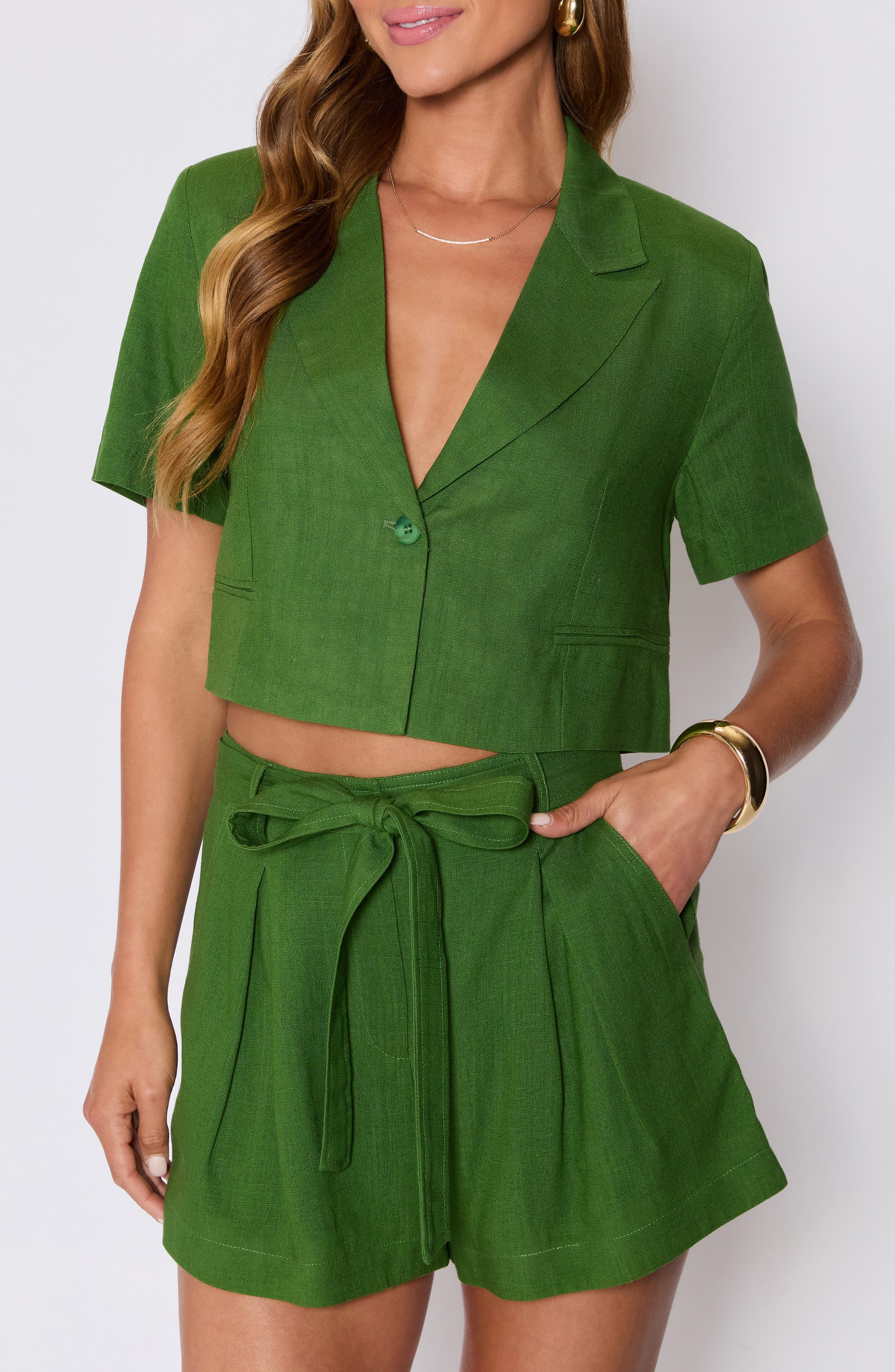 Modern Muse Crop Short Sleeve Jacket - image 1