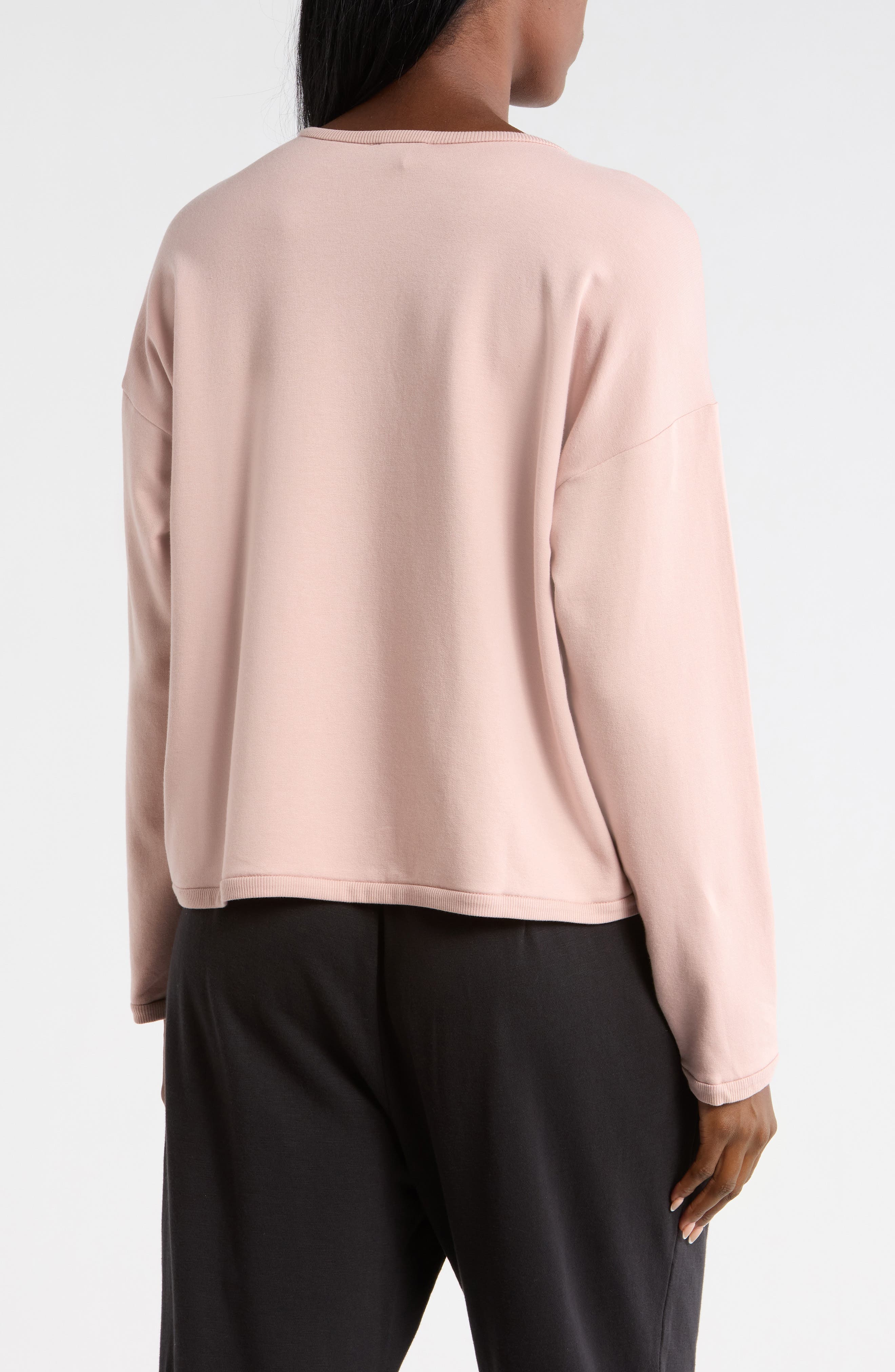 Crewneck Long Sleeve Crop Top - image 2