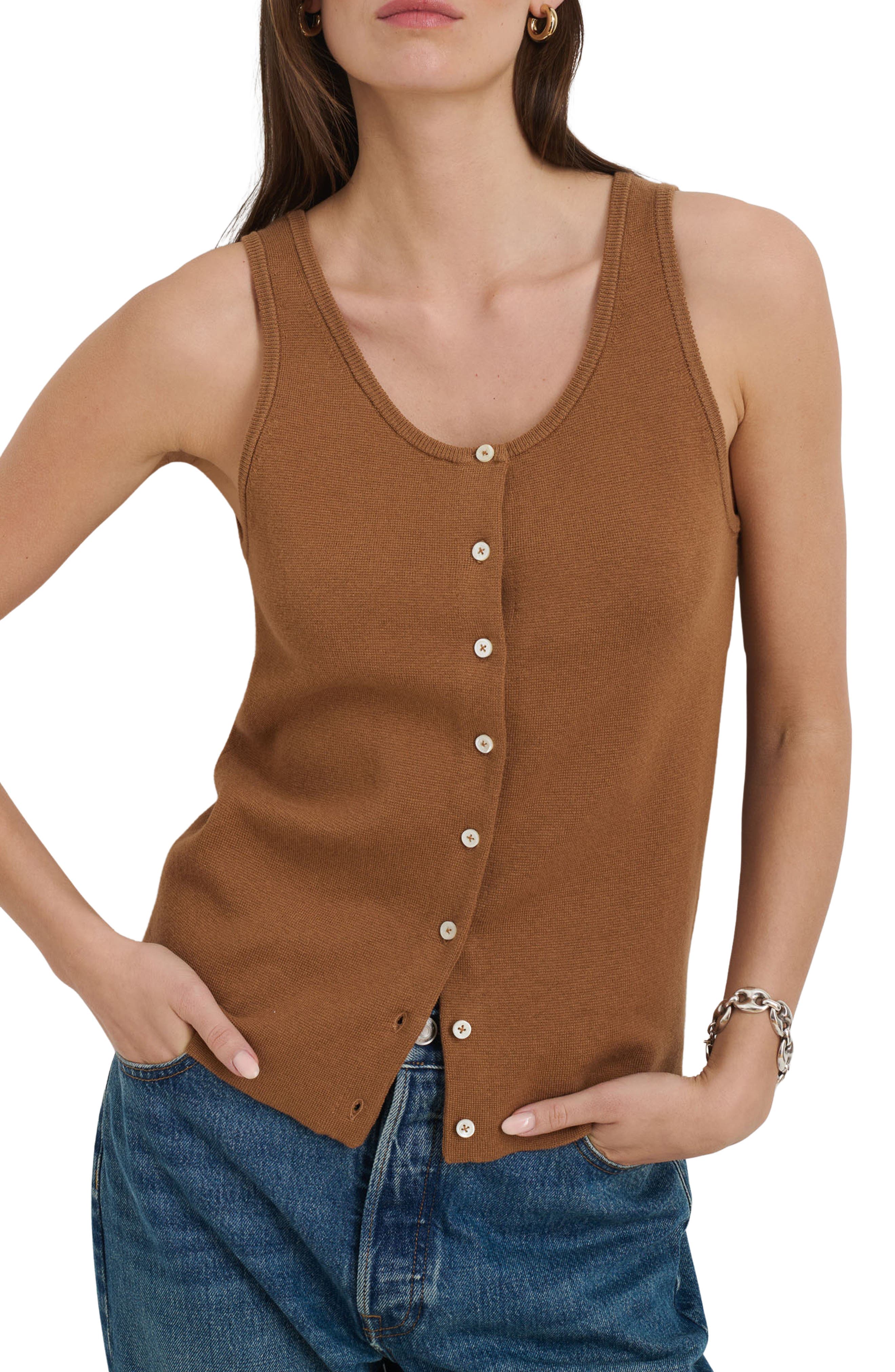 Louisa Cotton & Cashmere Vest - image 1