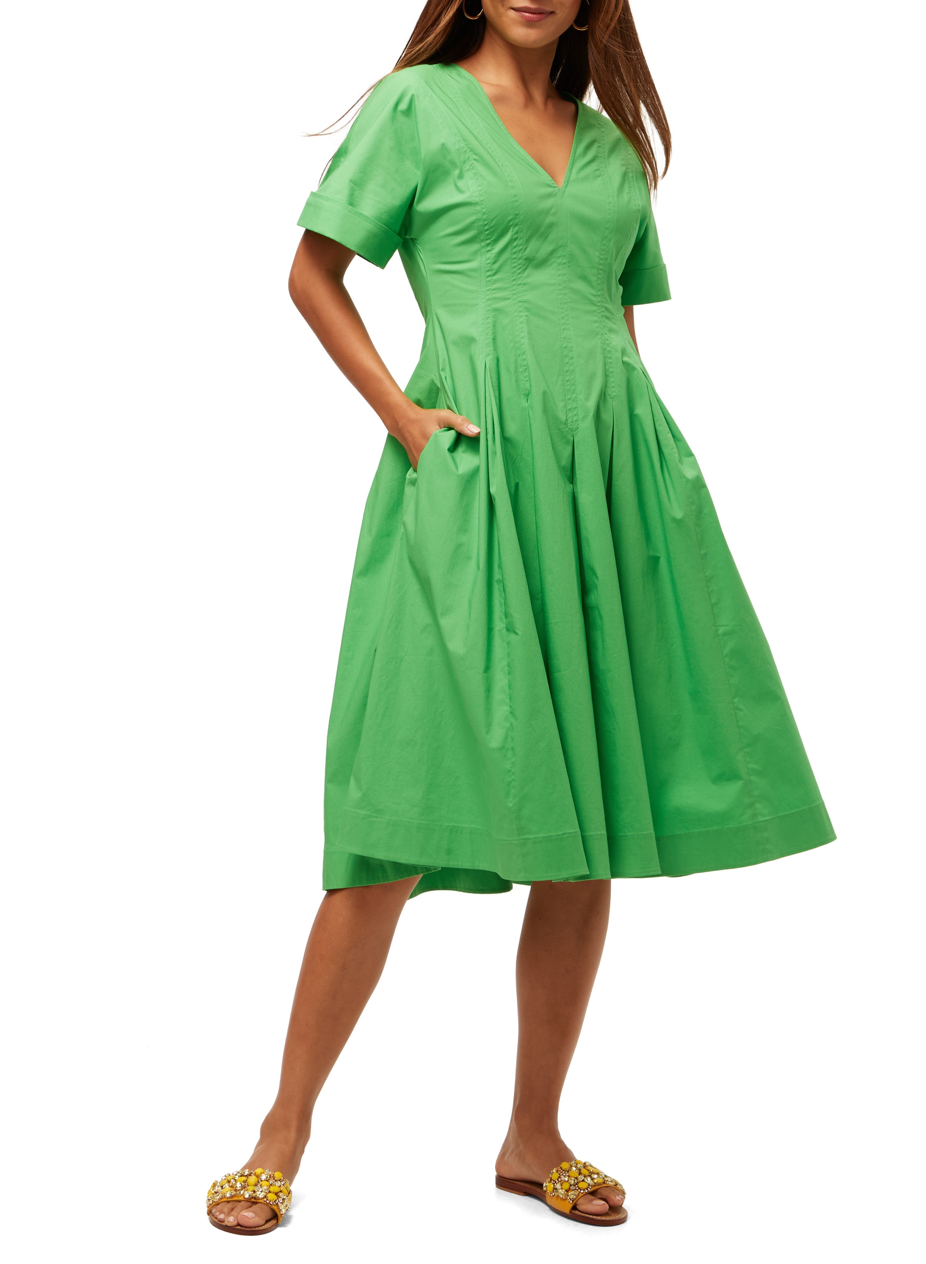 A line Poplin Midi Ashe Dress - image 1