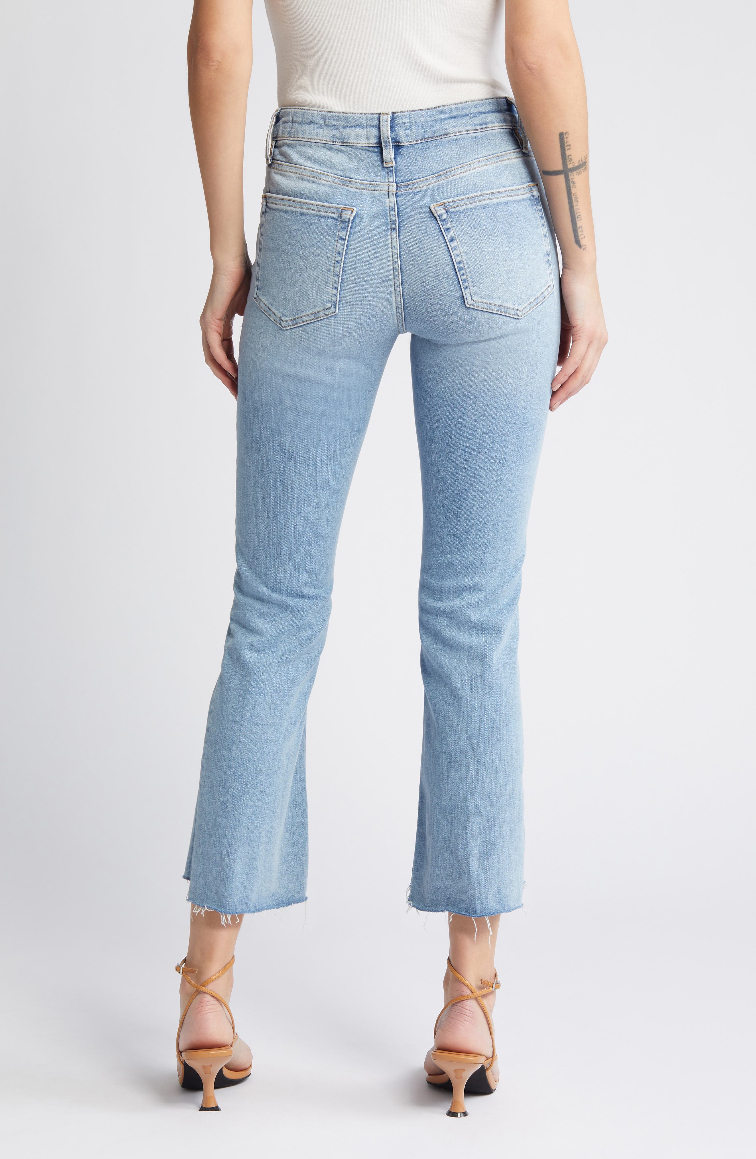 Le Crop Mini Bootcut Raw Step Hem Jeans - image 2