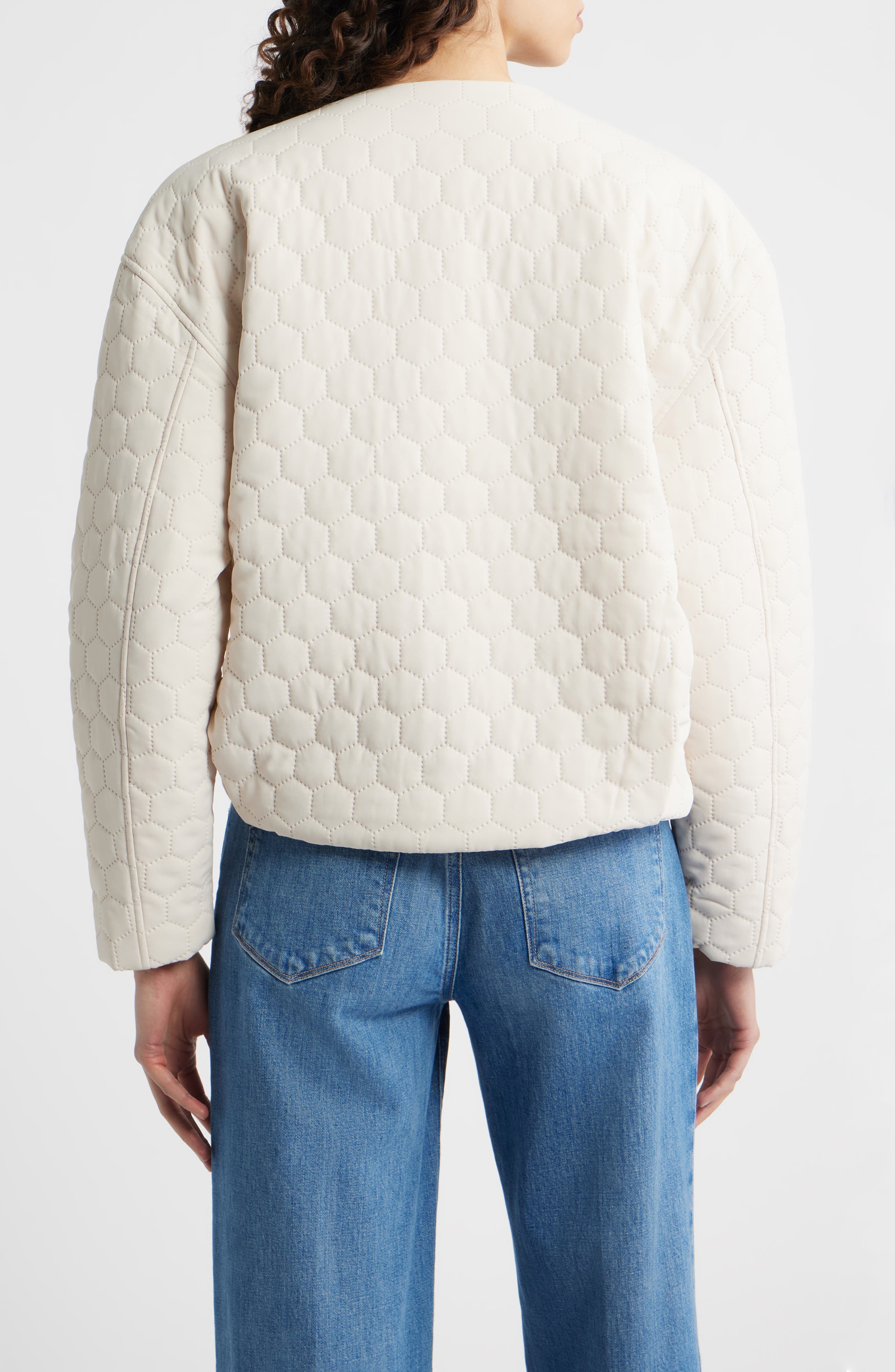 Honeycomb Quilted Bomber Jacket - image 2