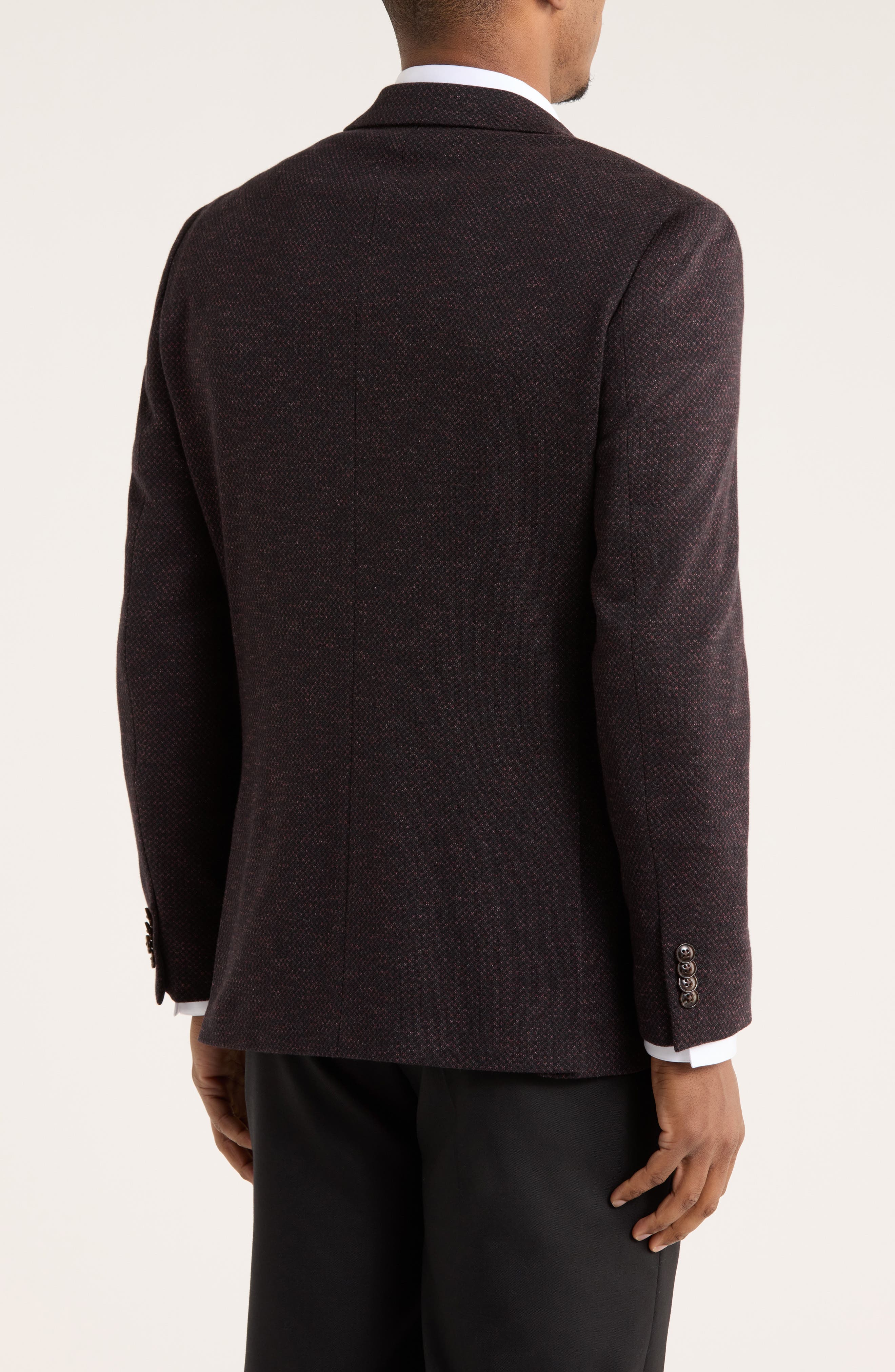 Bird's Eye Notch Lapel Cotton Blend Sport Coat - image 2
