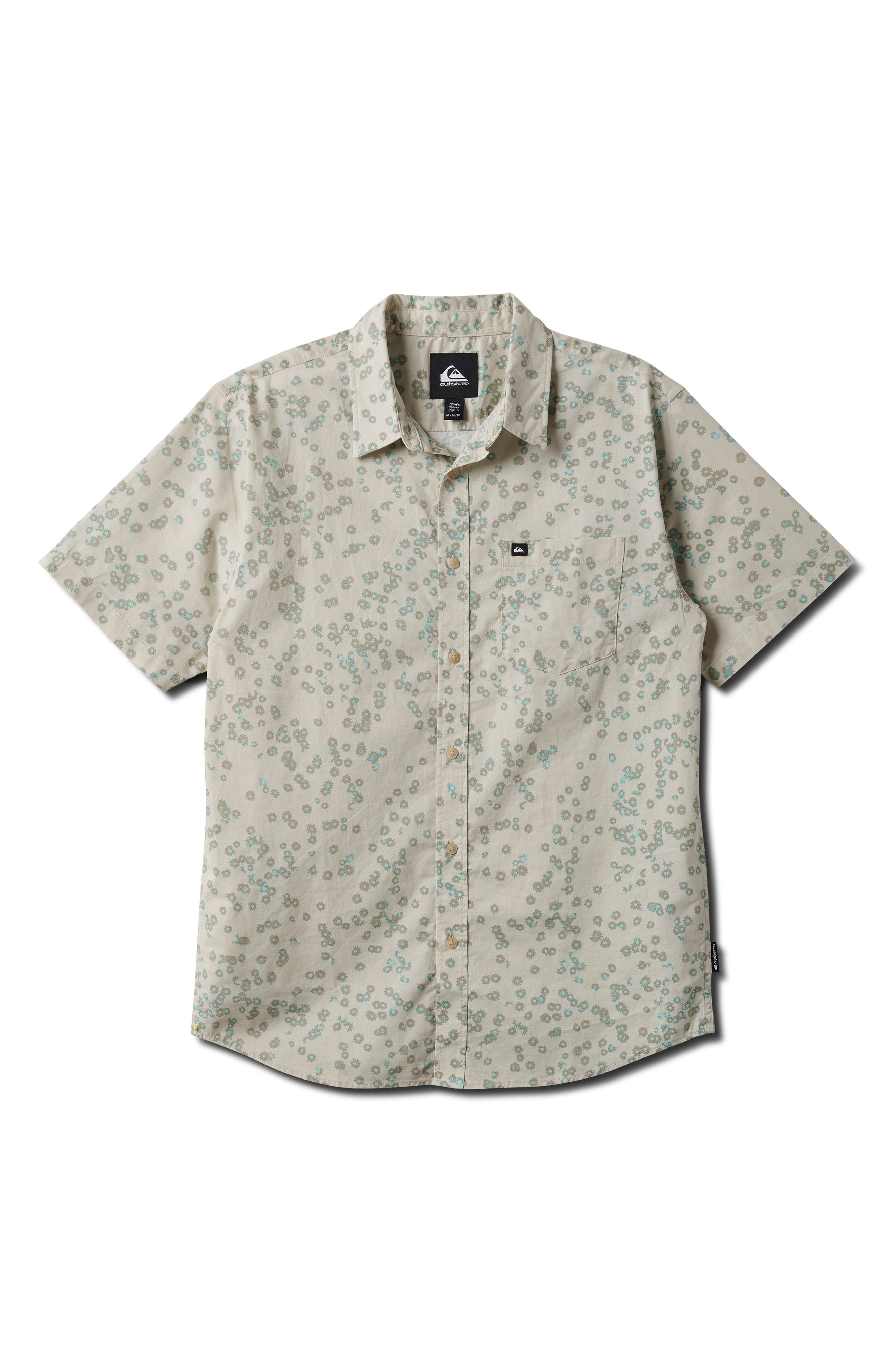 Cosmic Fields Classic Short Sleeve Button-Up Shirt - image 1