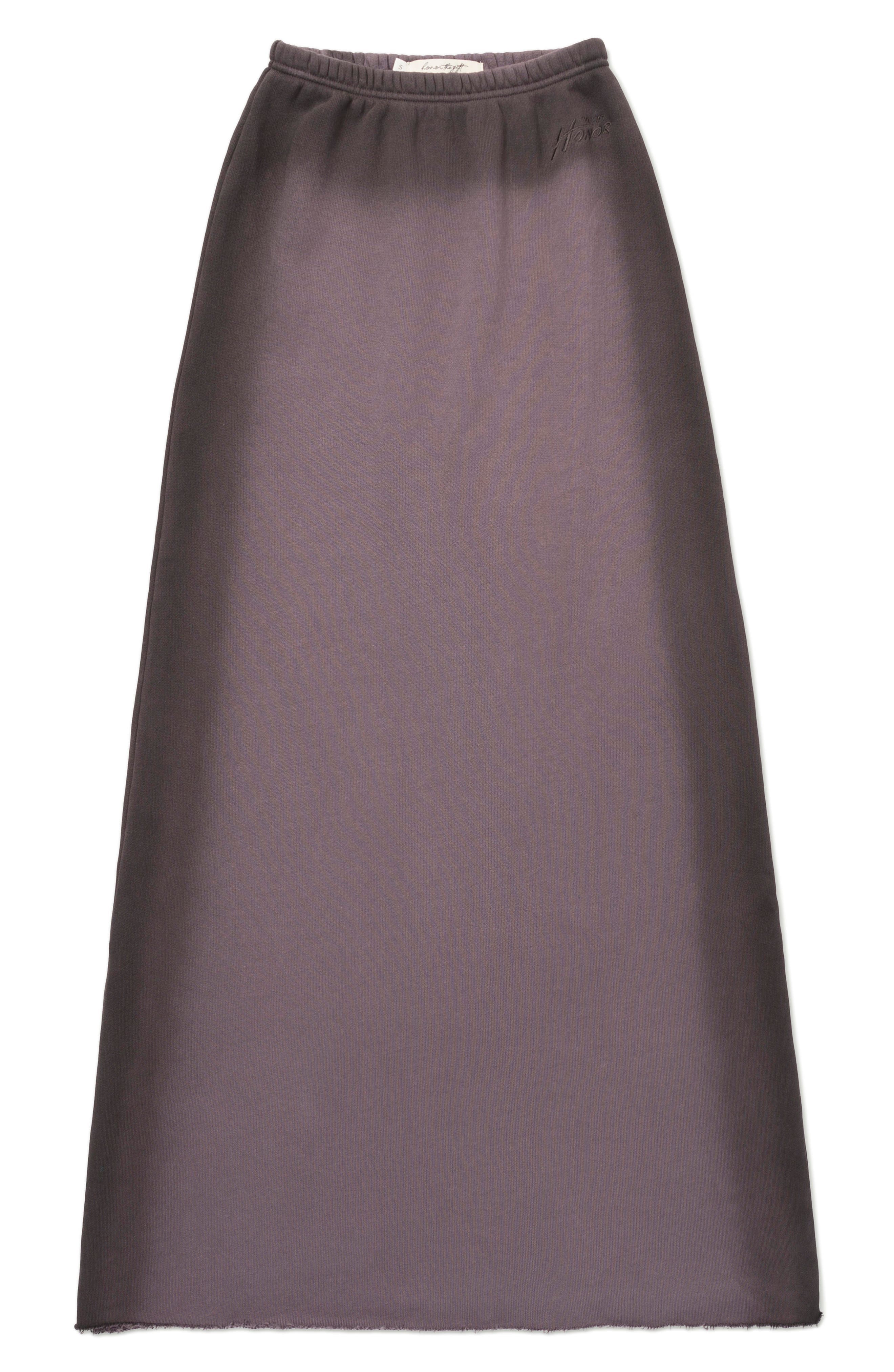 Spray Cotton French Terry Maxi Skirt - image 1