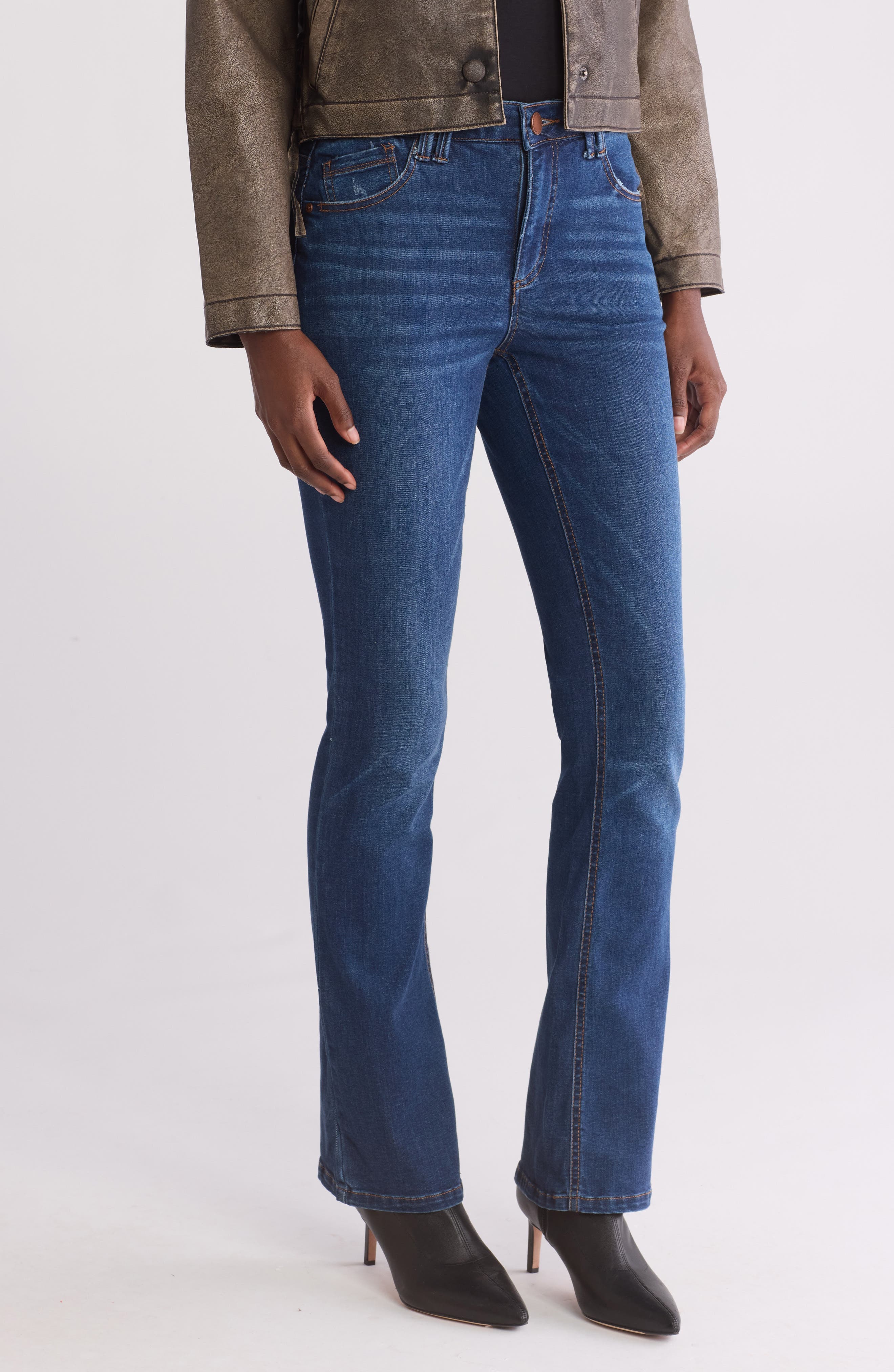 Rhinestone Pocket Itty Bitty Bootcut Jeans - image 1