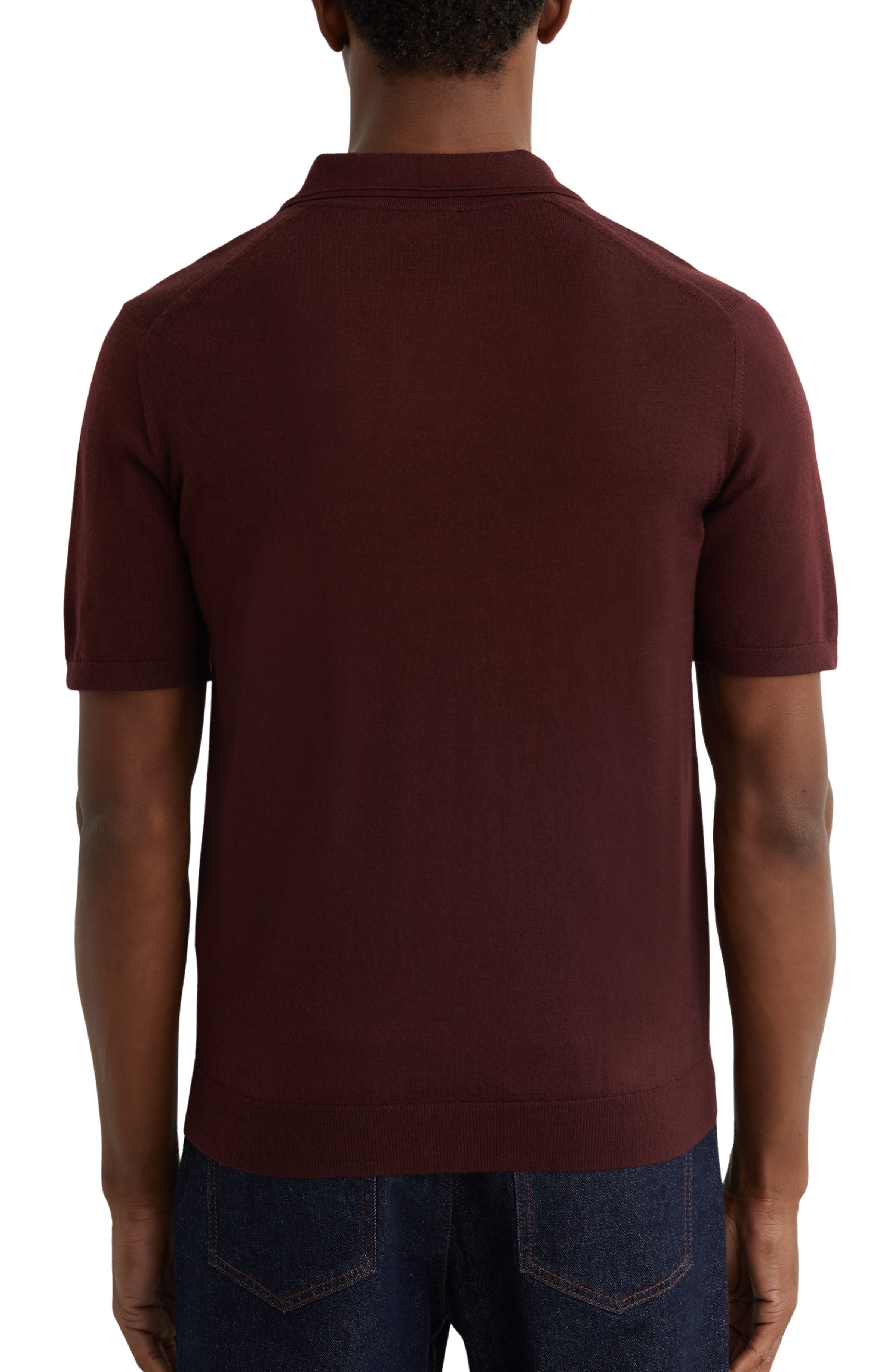 Duchie Short Sleeve Wool Polo Sweater - image 2