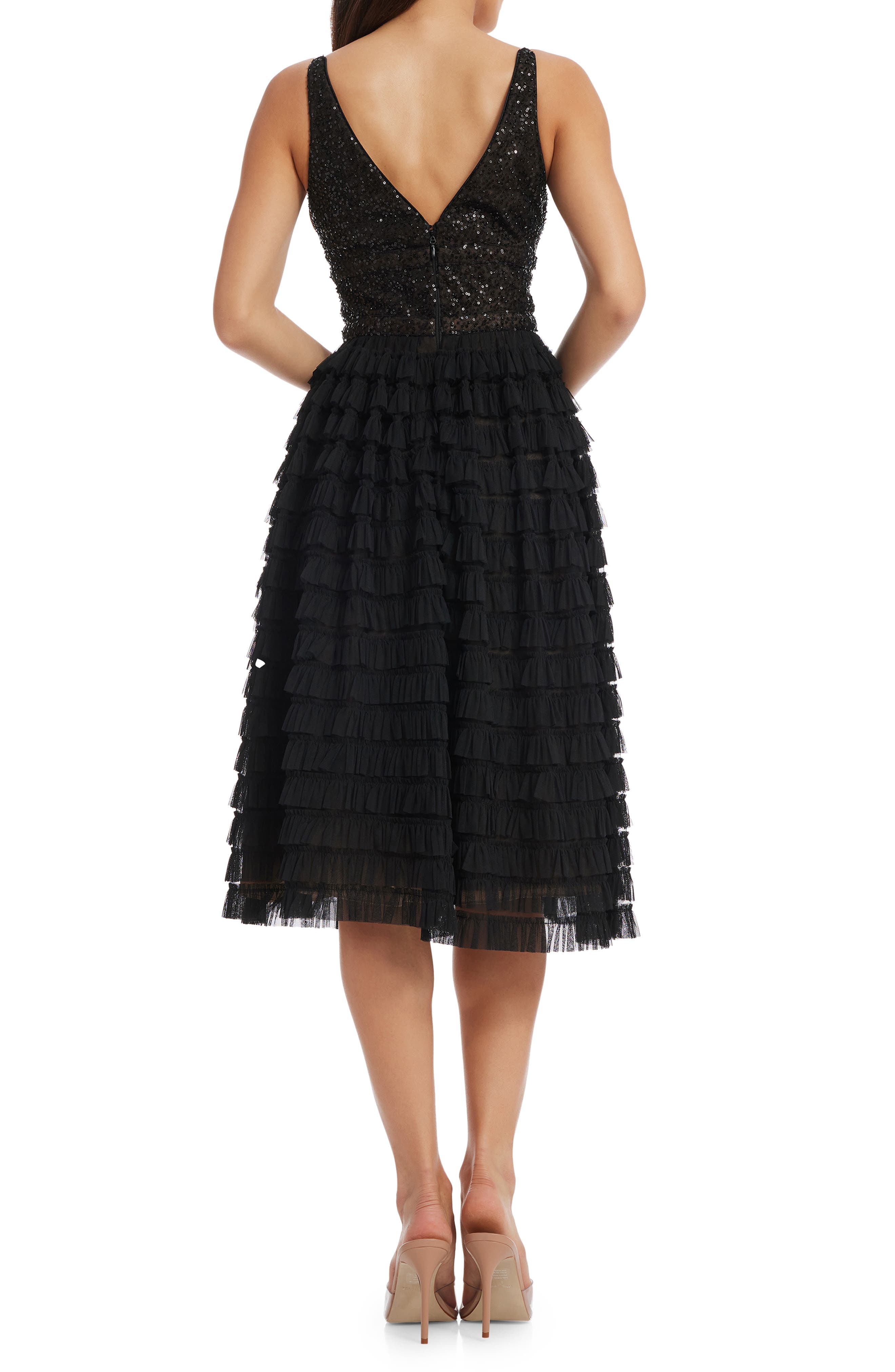 Becca Sequin & Tulle Tiered Dress - image 2