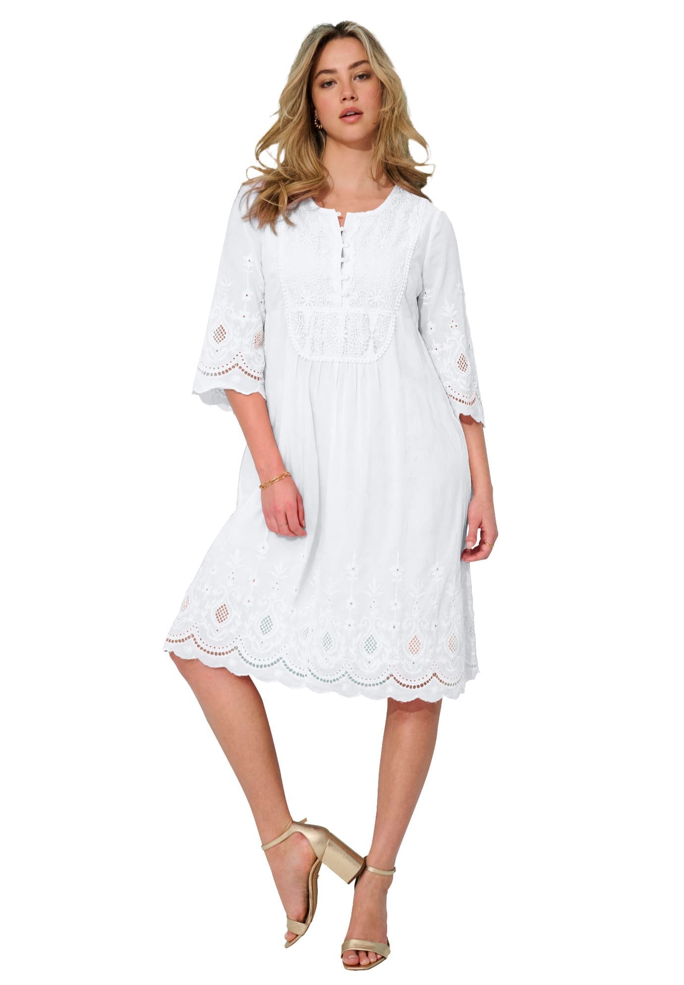 Cotton Lace Dress - image 1