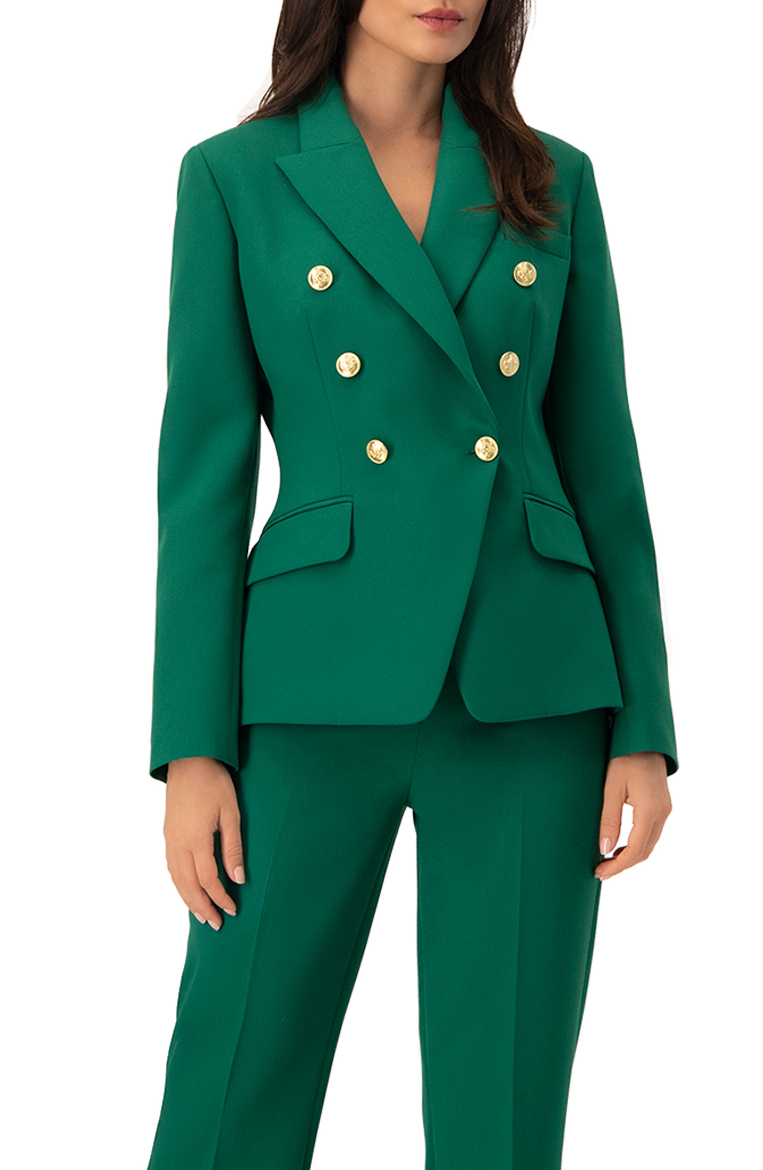 Double-Breasted Blazer with Buttons - image 1