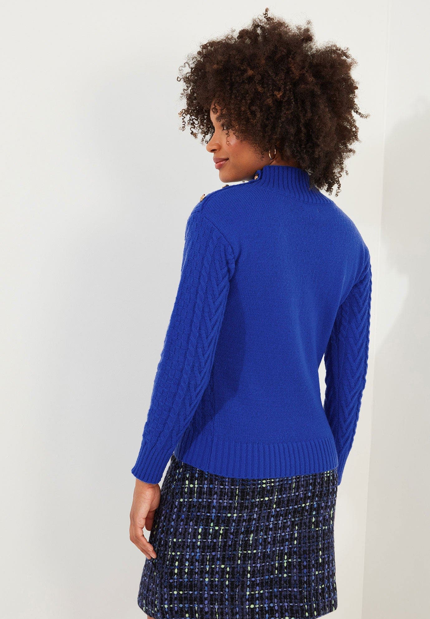 Turtleneck Cable Sweater - image 2