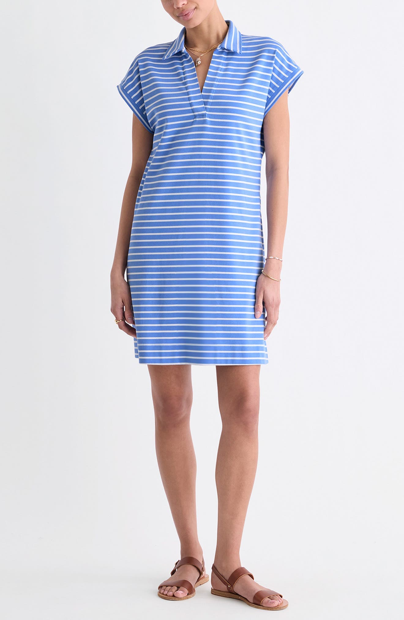 Margo Stripe Short Sleeve Polo Dress - image 3