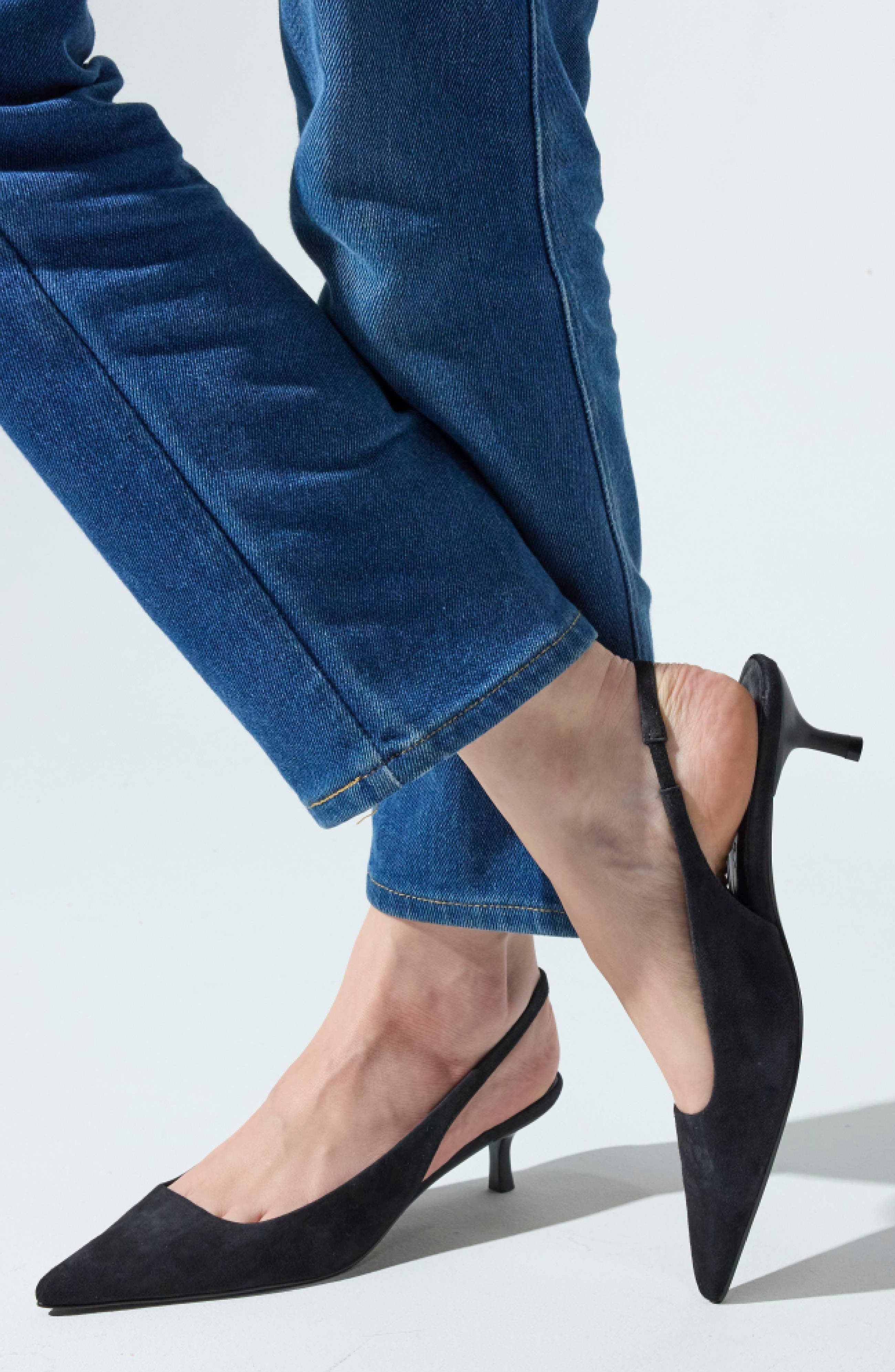 Delilah Slingback Pointed Toe Kitten Heel Pump - image 2