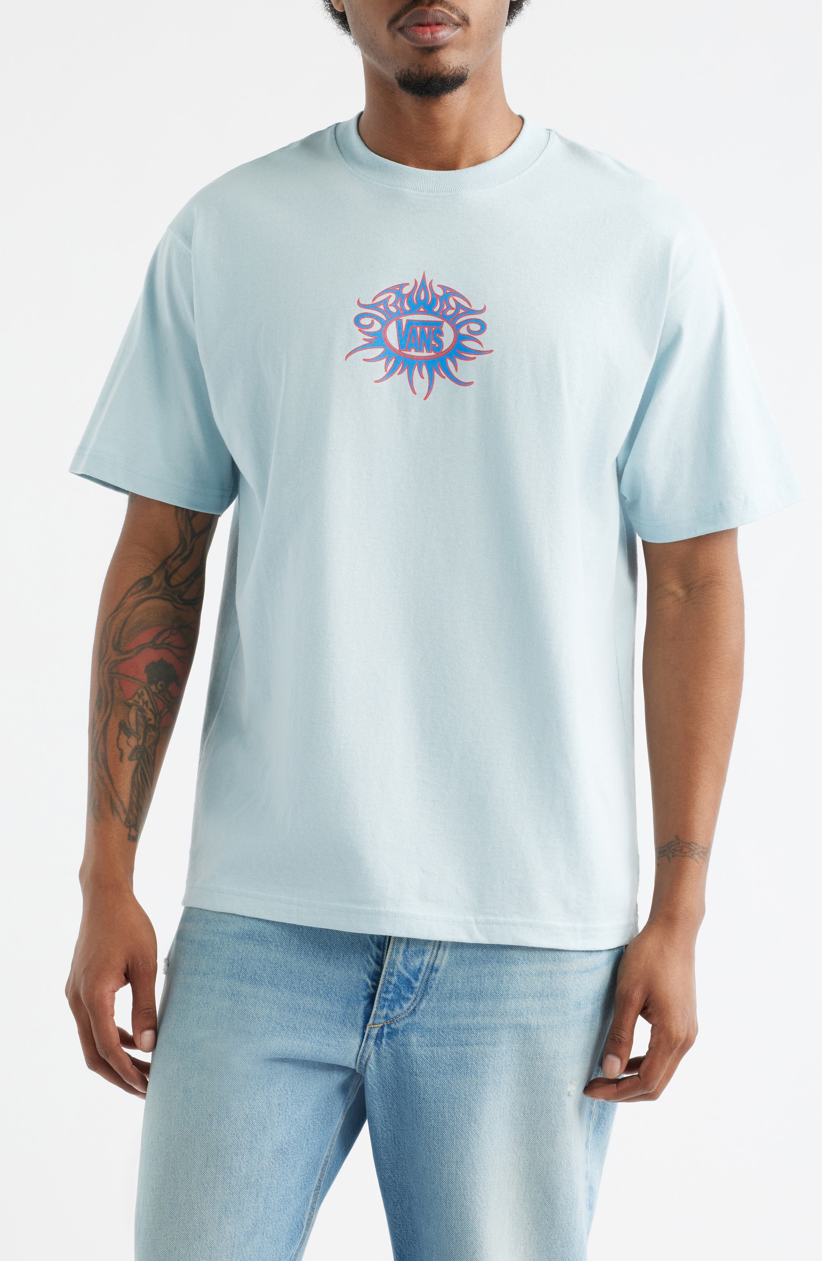 Torched Dawn Mist Cotton Graphic T-Shirt - image 1
