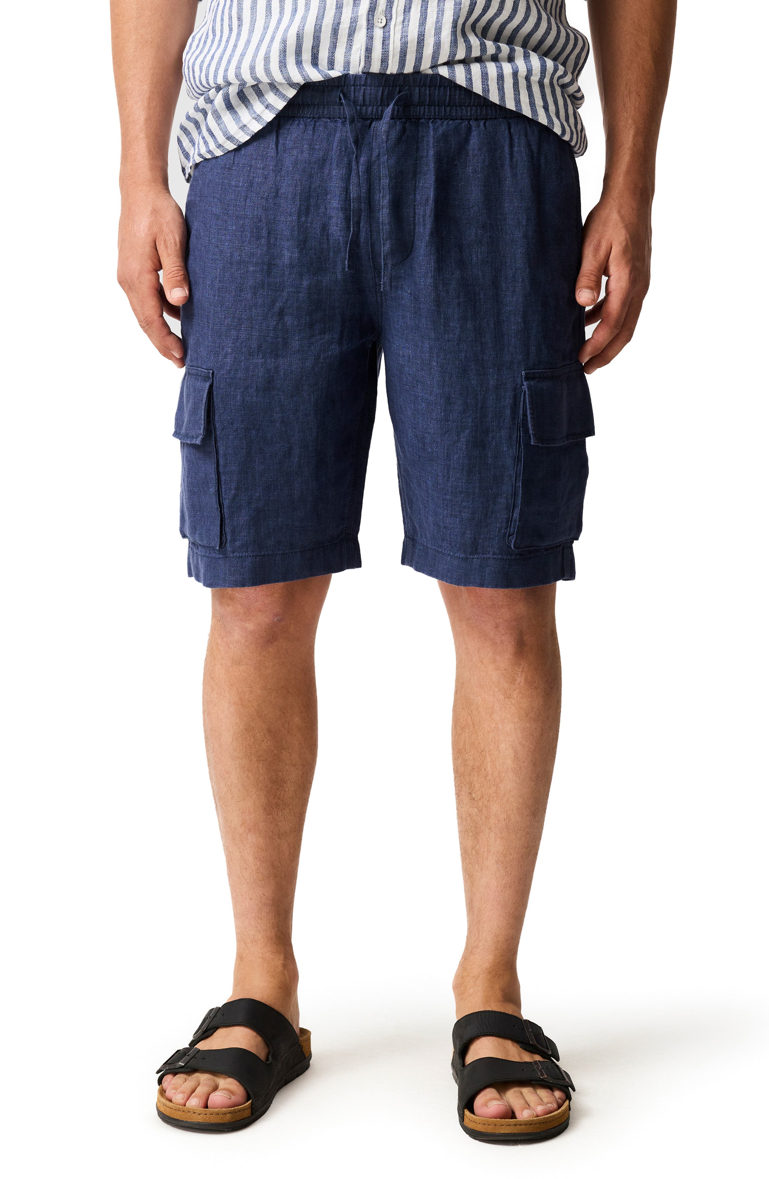 Resort Slub Linen Drawstring Cargo Shorts - image 3