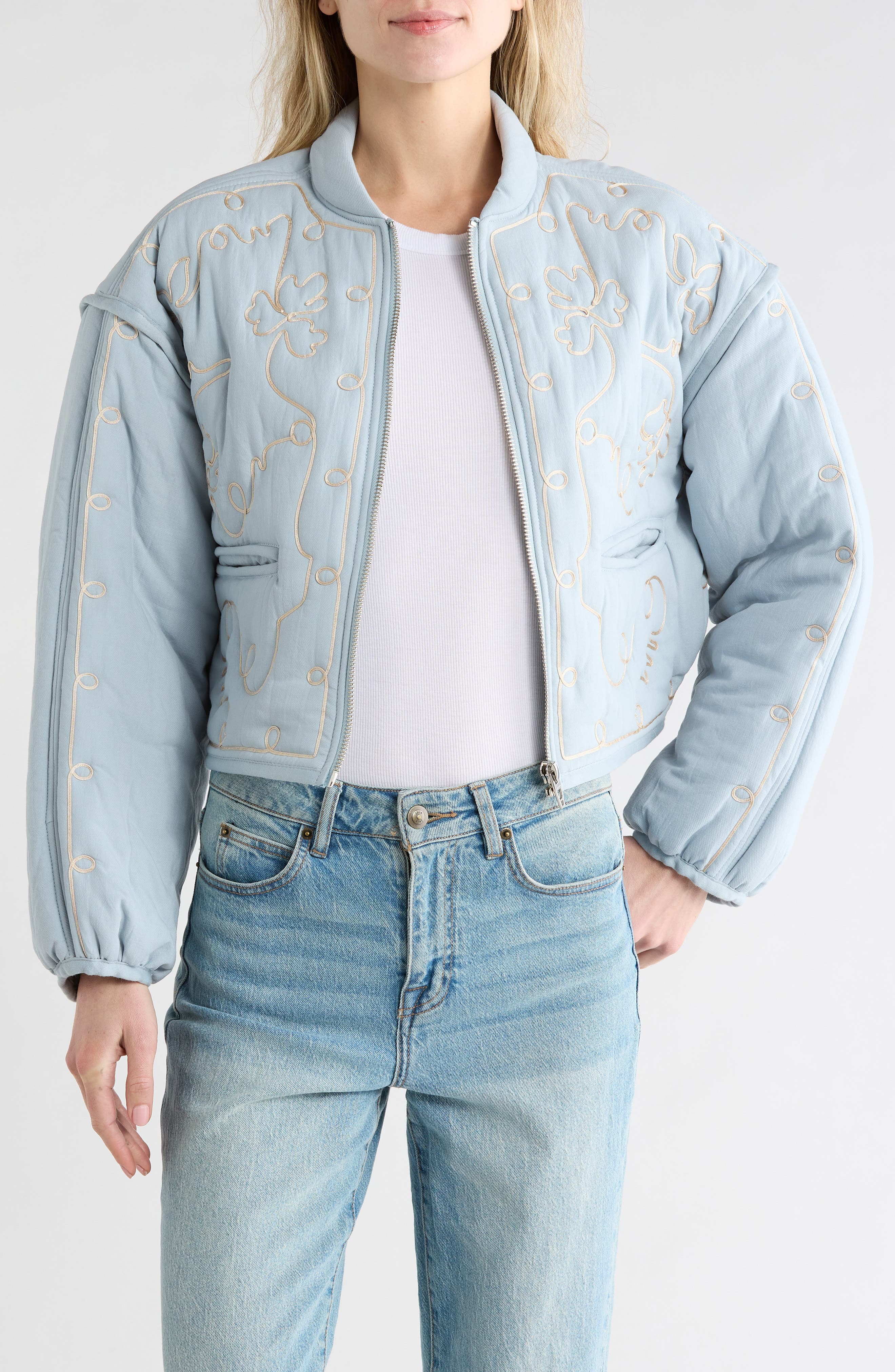 Embroidered Quilted Jacket - image 1