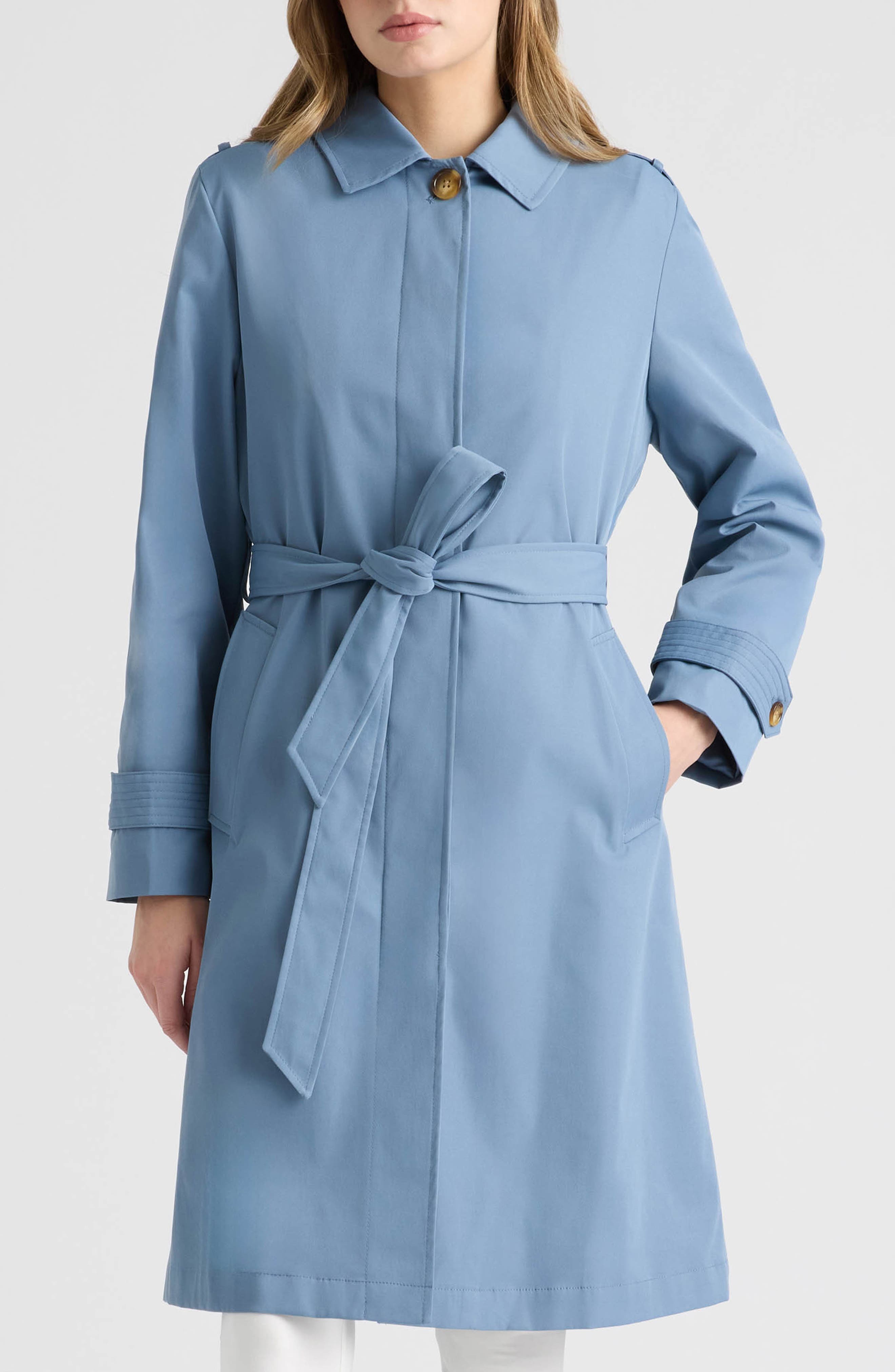 Belted Canvas Trench Coat - image 1