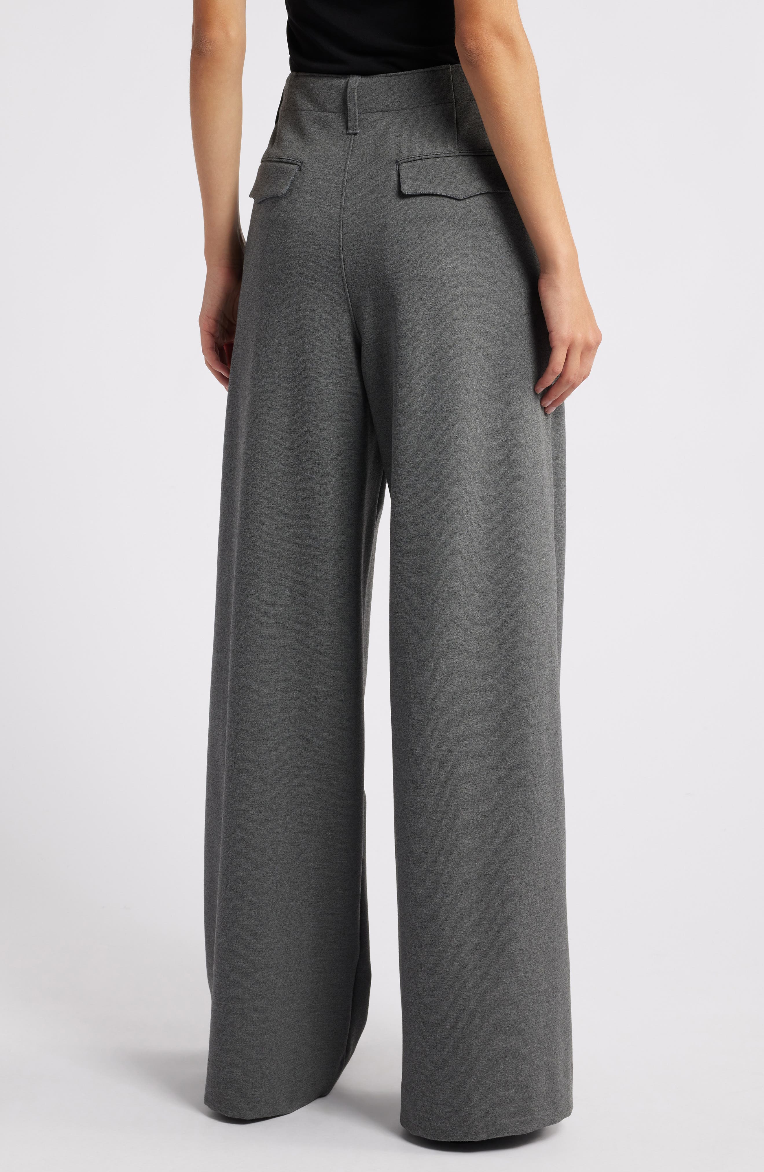 Sofie High Waist Wide Leg Ponte Knit Pants - image 2