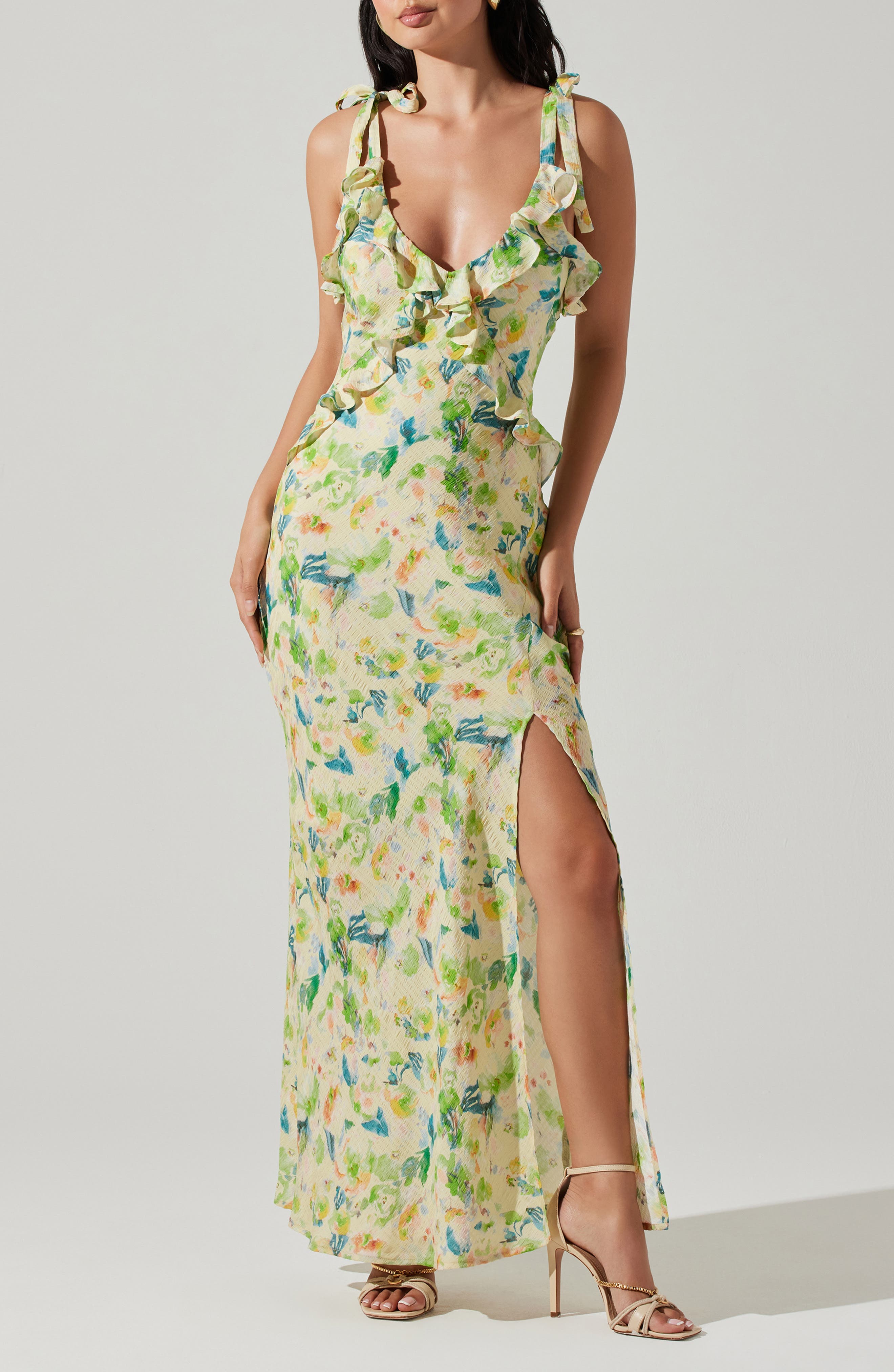 Sorbae Floral Print Sleeveless Dress - image 1