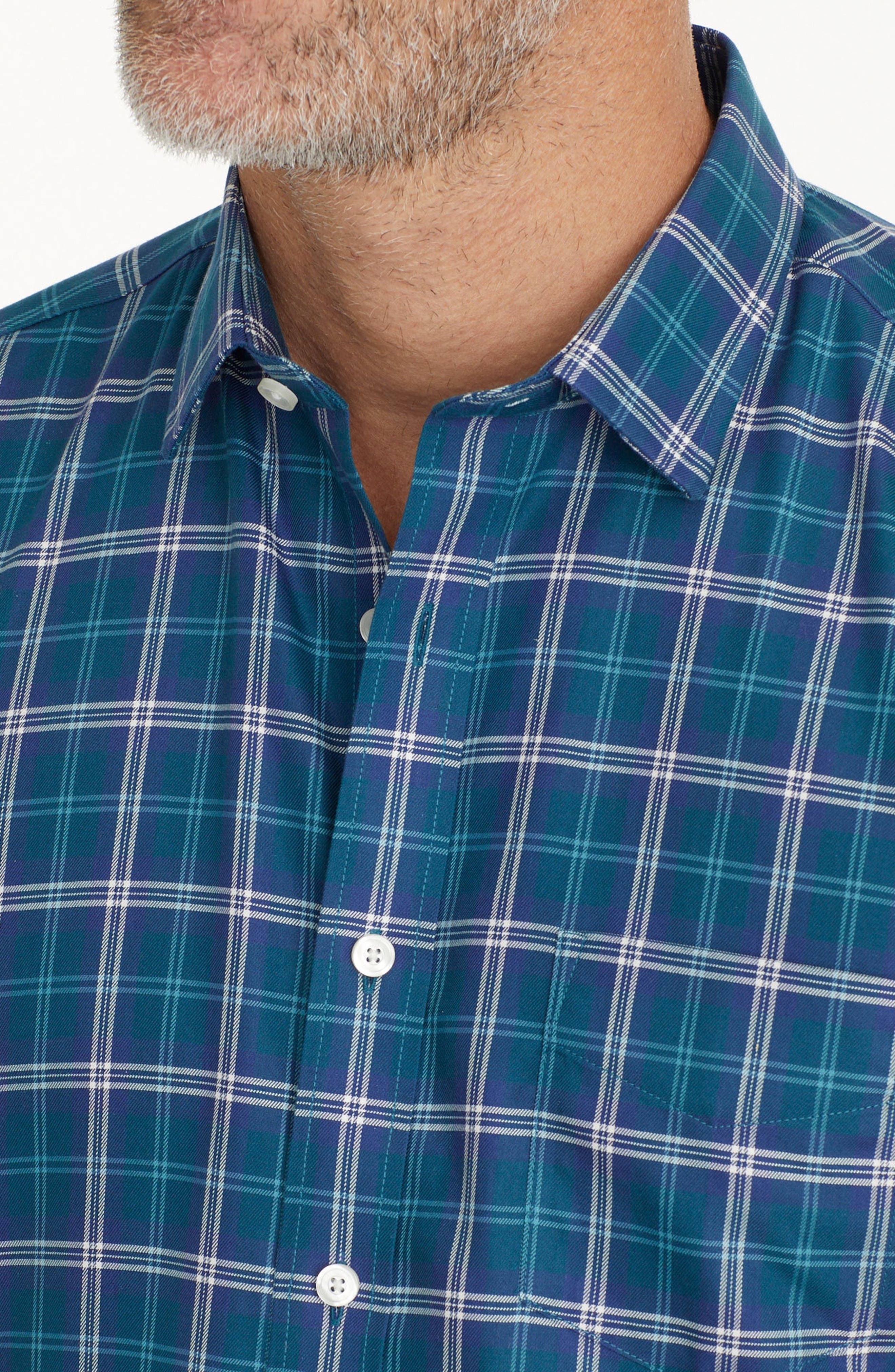 Harwin Plaid Wrinkle Free Cotton Twill Button-Up Shirt - image 2