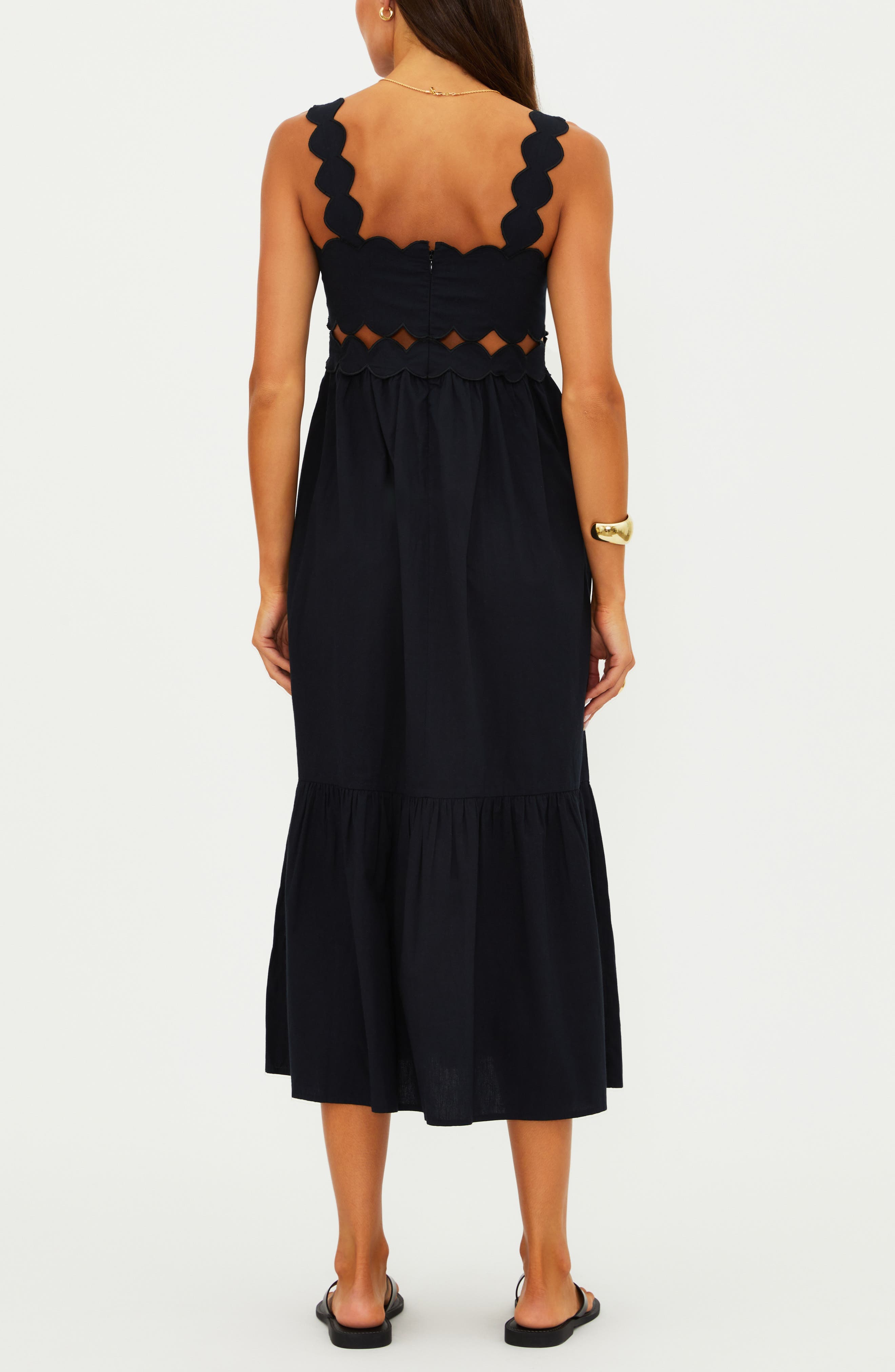 Campbell Scallop Cutout Cotton Cover-Up Sundress - image 2