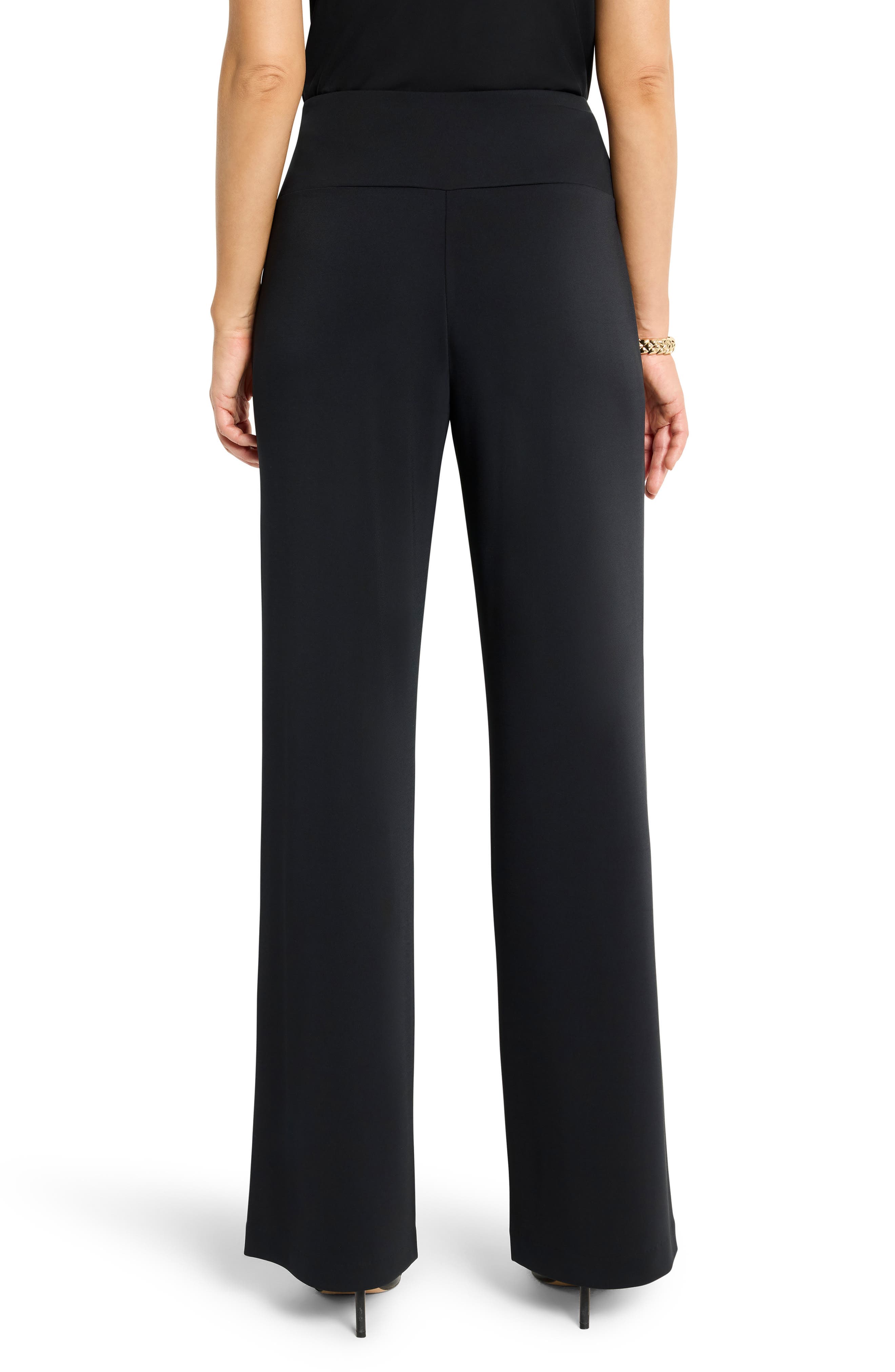Cummerbund Waist Crepe Pants - image 2