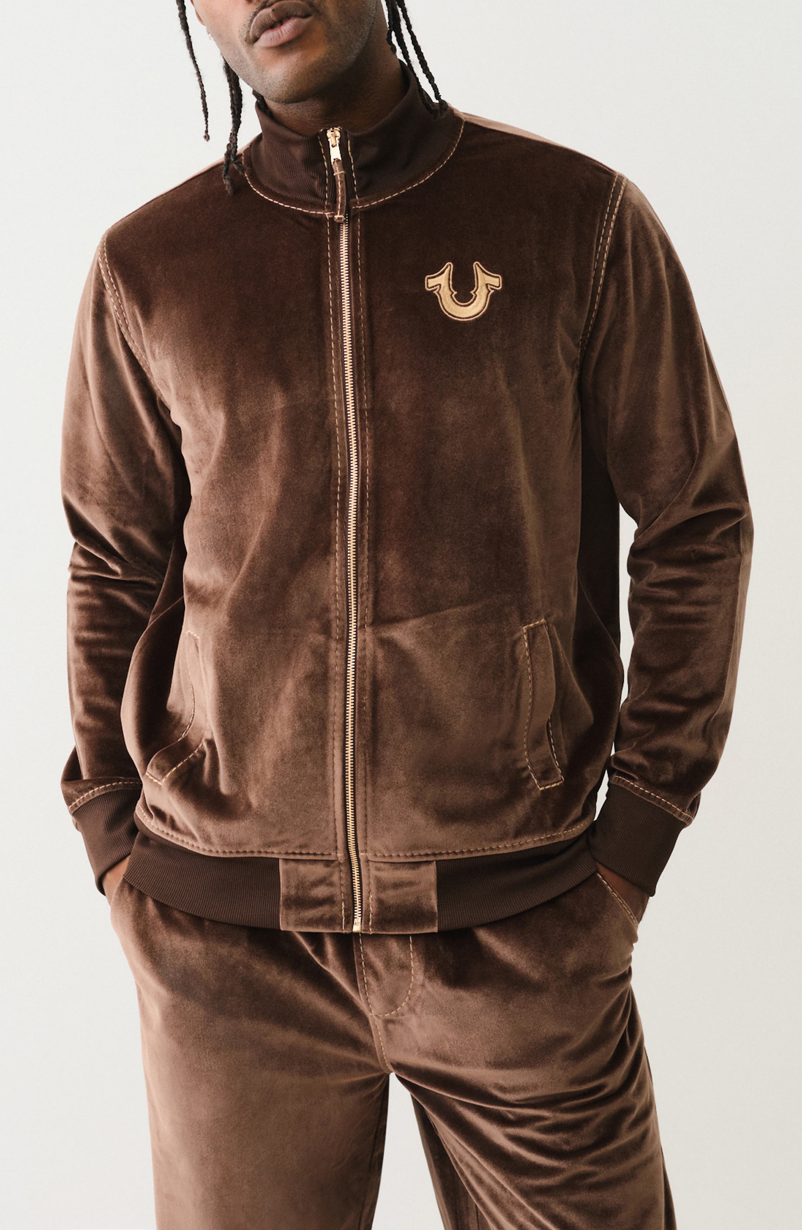 Big T Mock Neck Zip Bomber Jacket - image 1