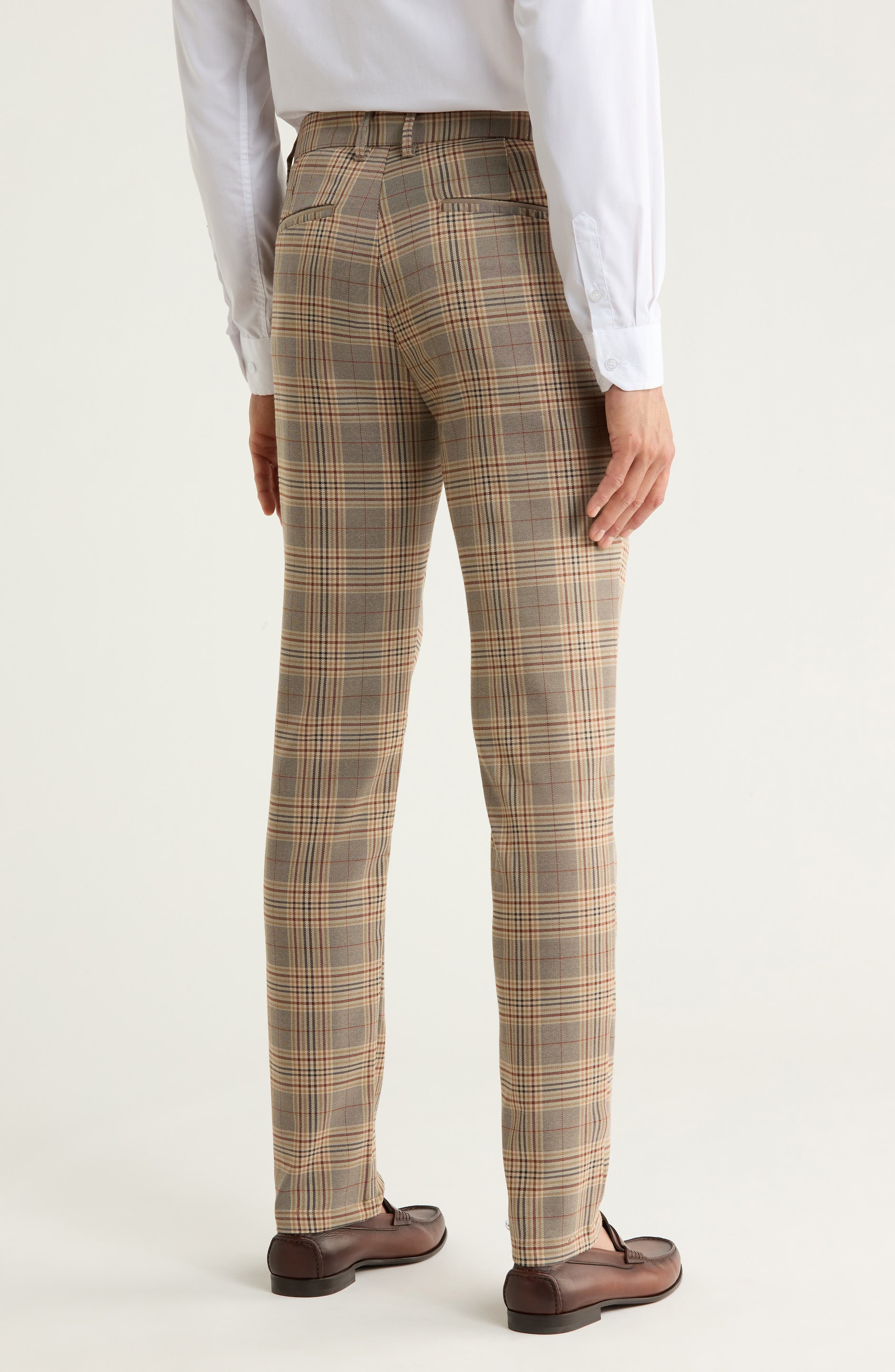 Plaid Straight Leg Trousers - image 2