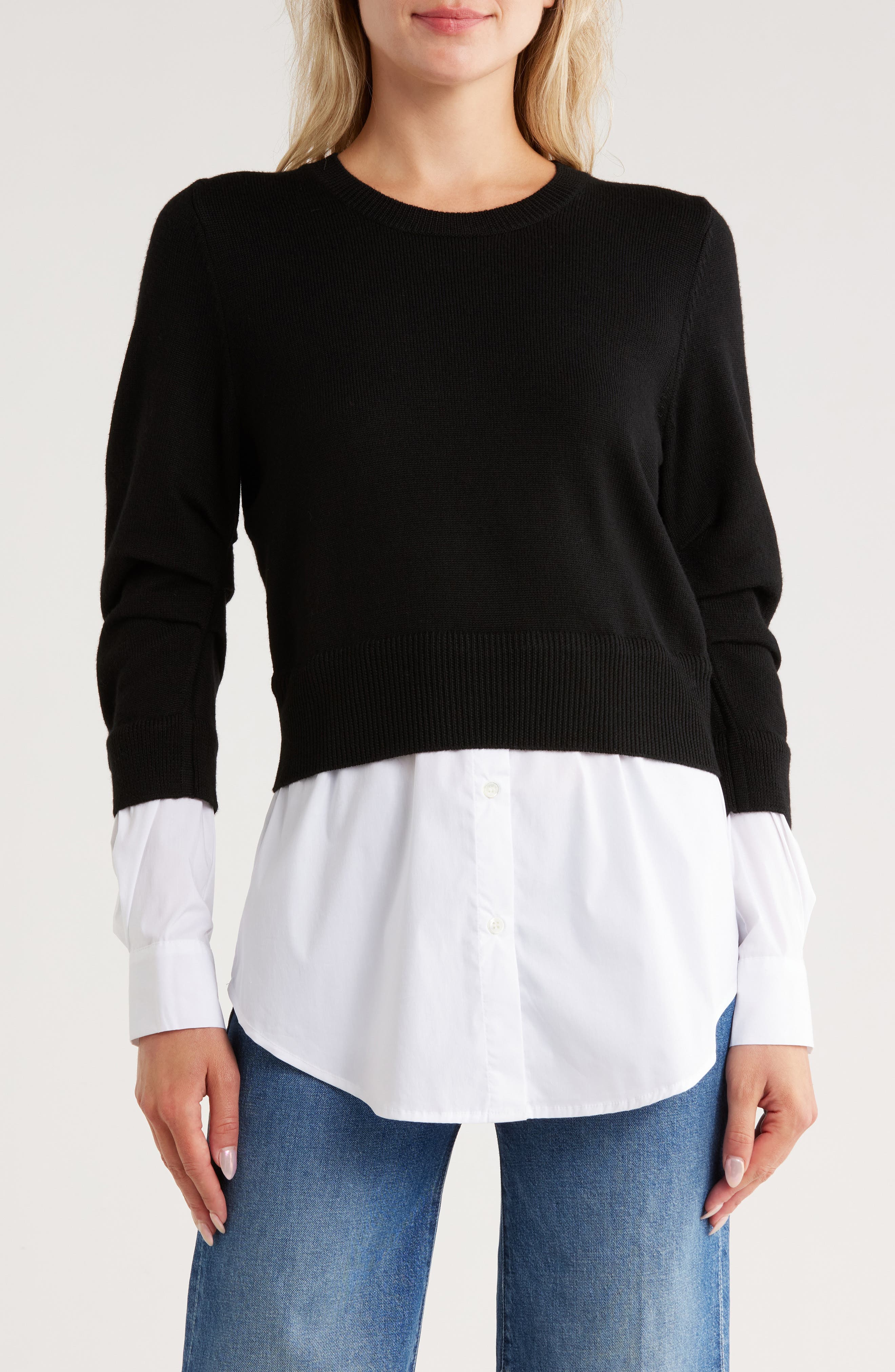 Amirah Mixed Media Sweater - image 1