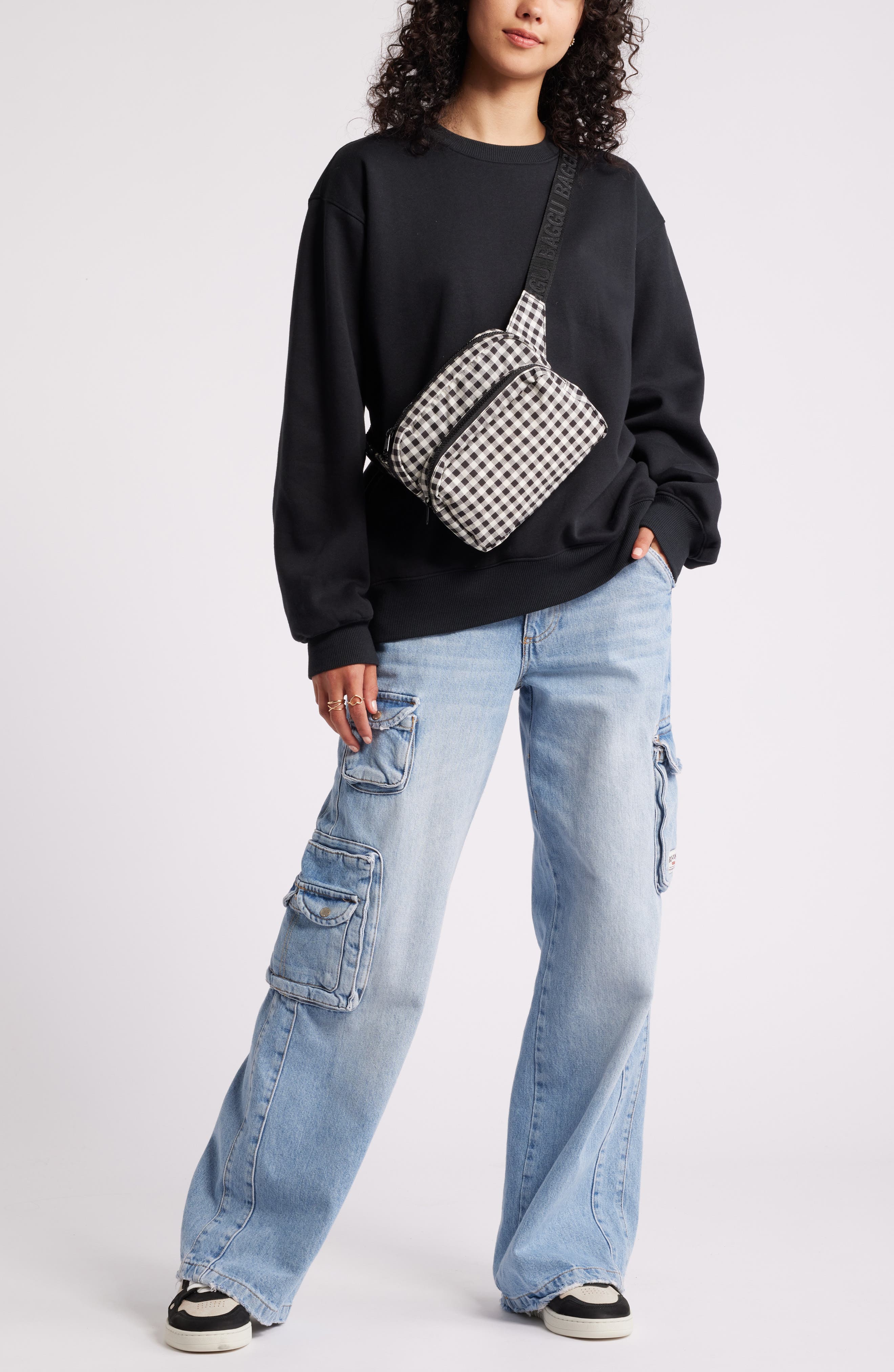 Fleece Detail Oversize Crewneck Sweatshirt - image 2