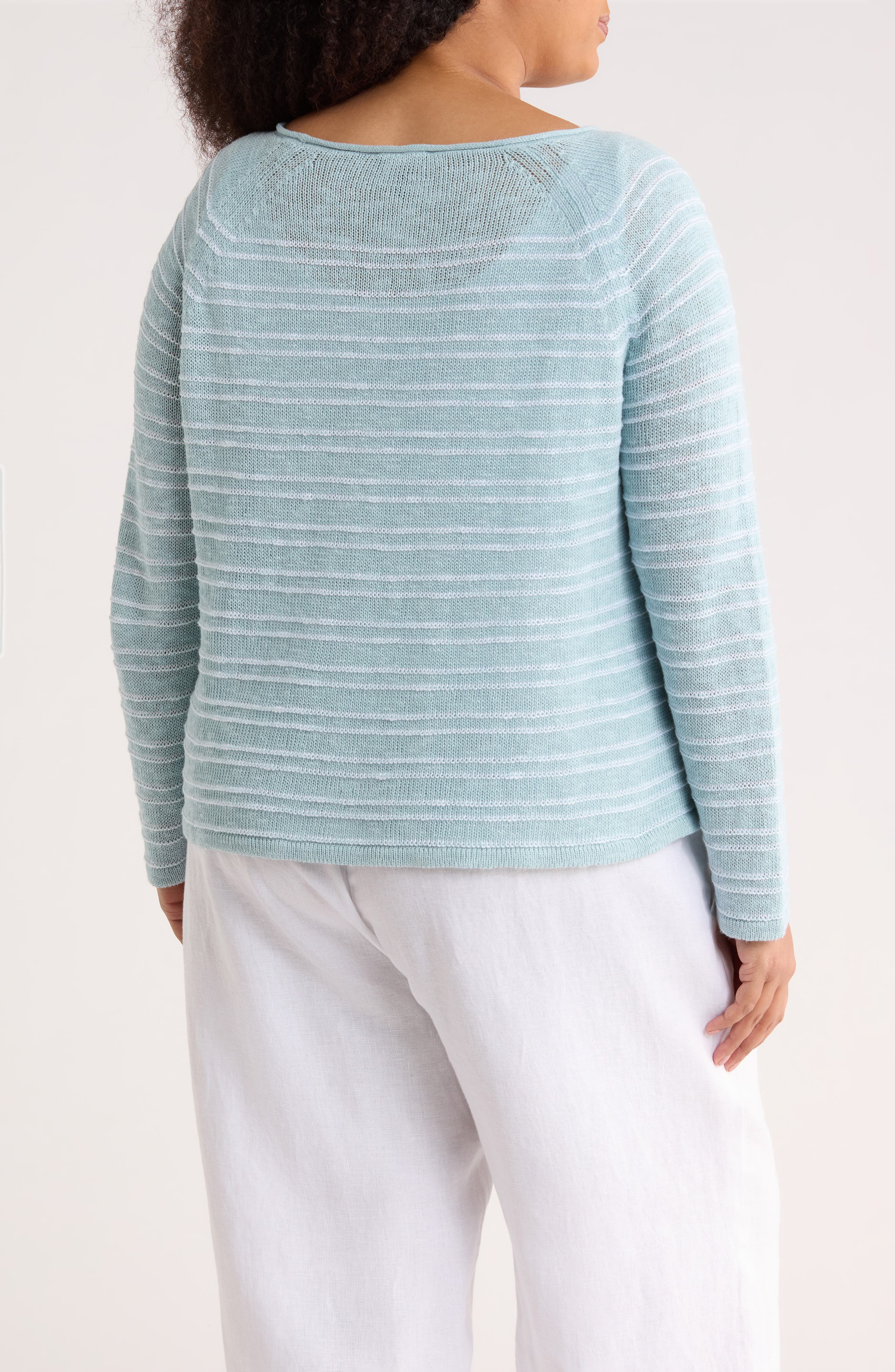 Bateau Neck Stripe Sweater - image 2