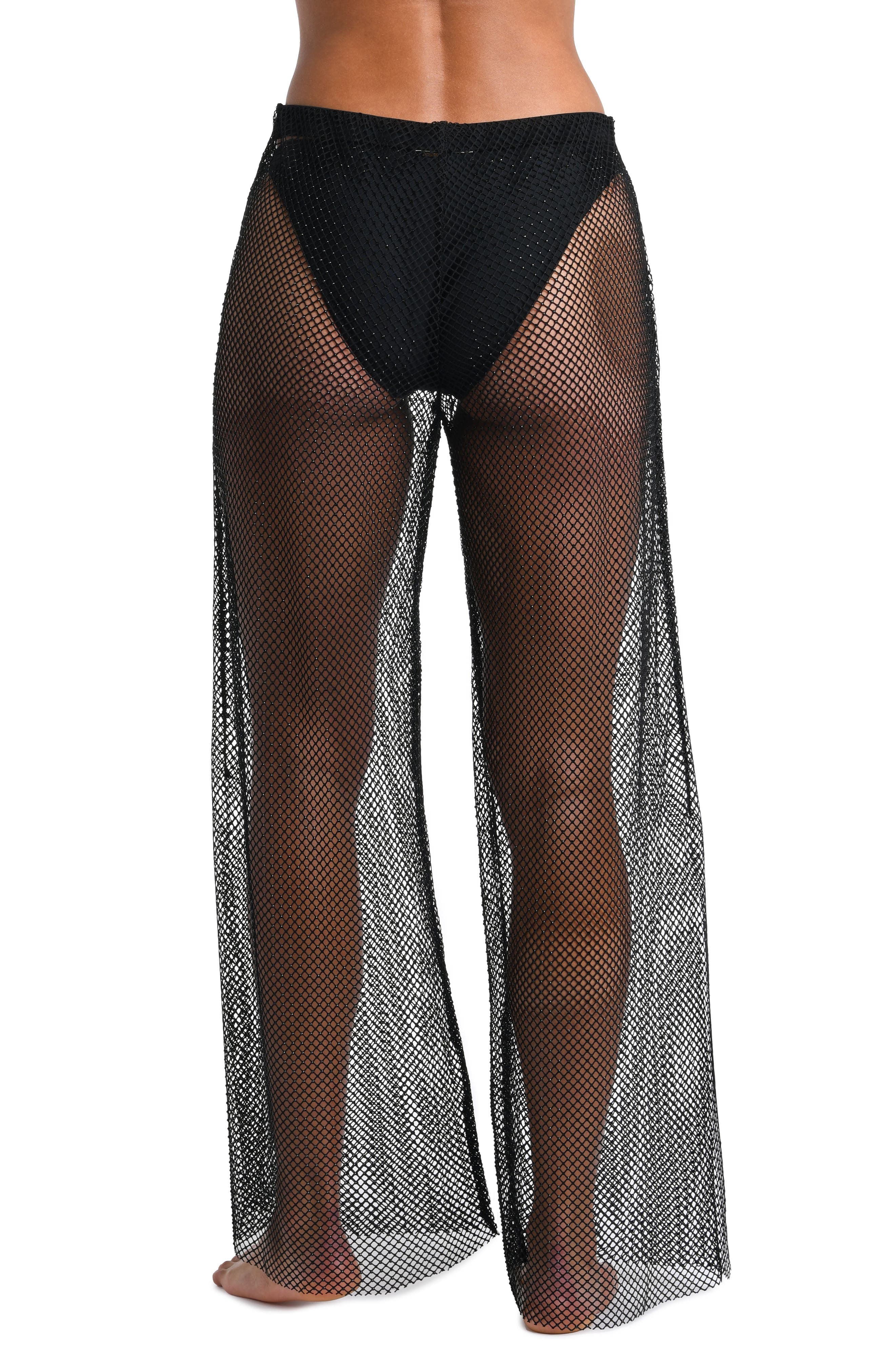 Noemi Wide Leg Mesh Cover-Up Pants - image 2
