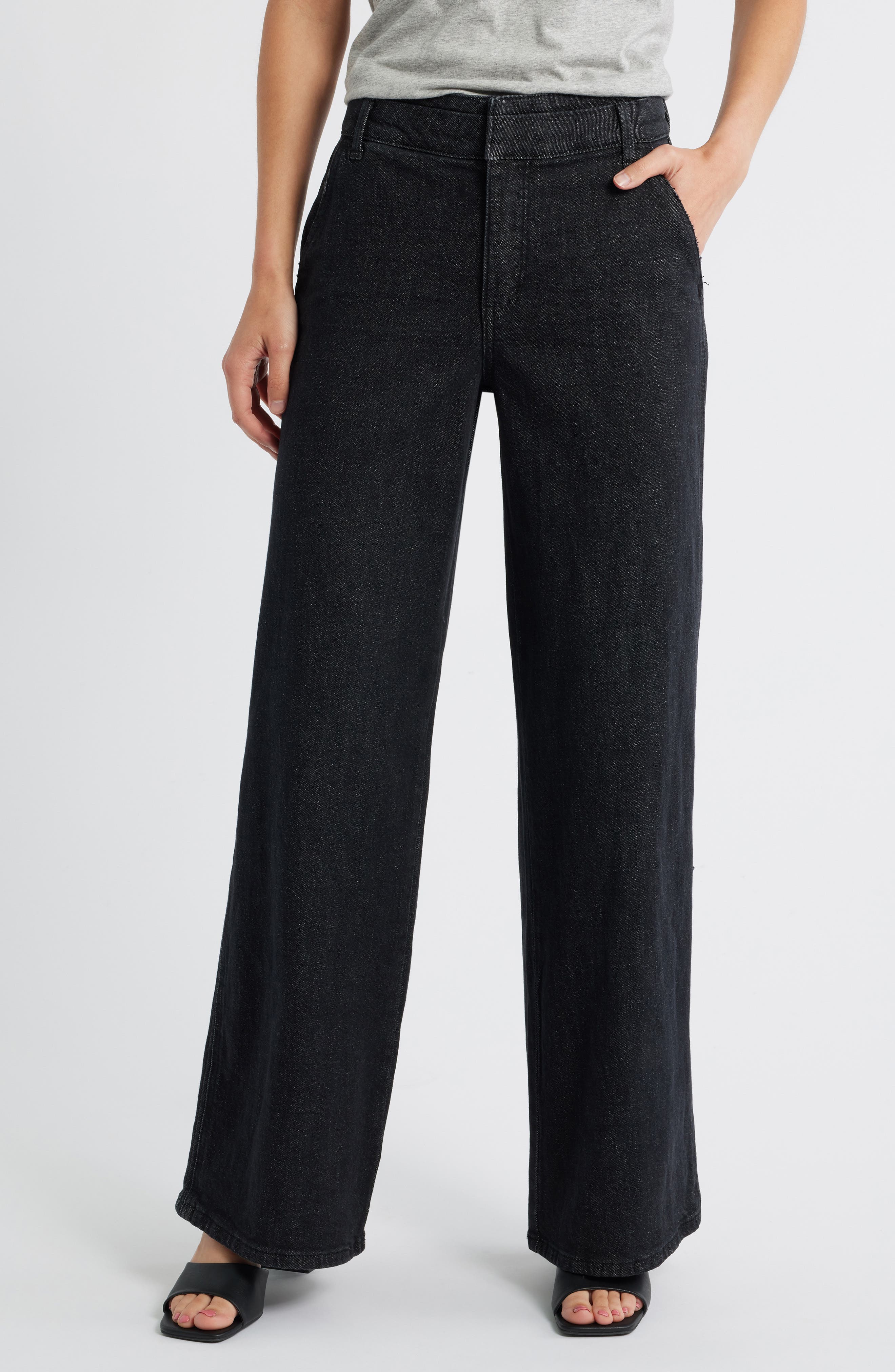Skyrise Double Waistband Wide Leg Jeans - image 1