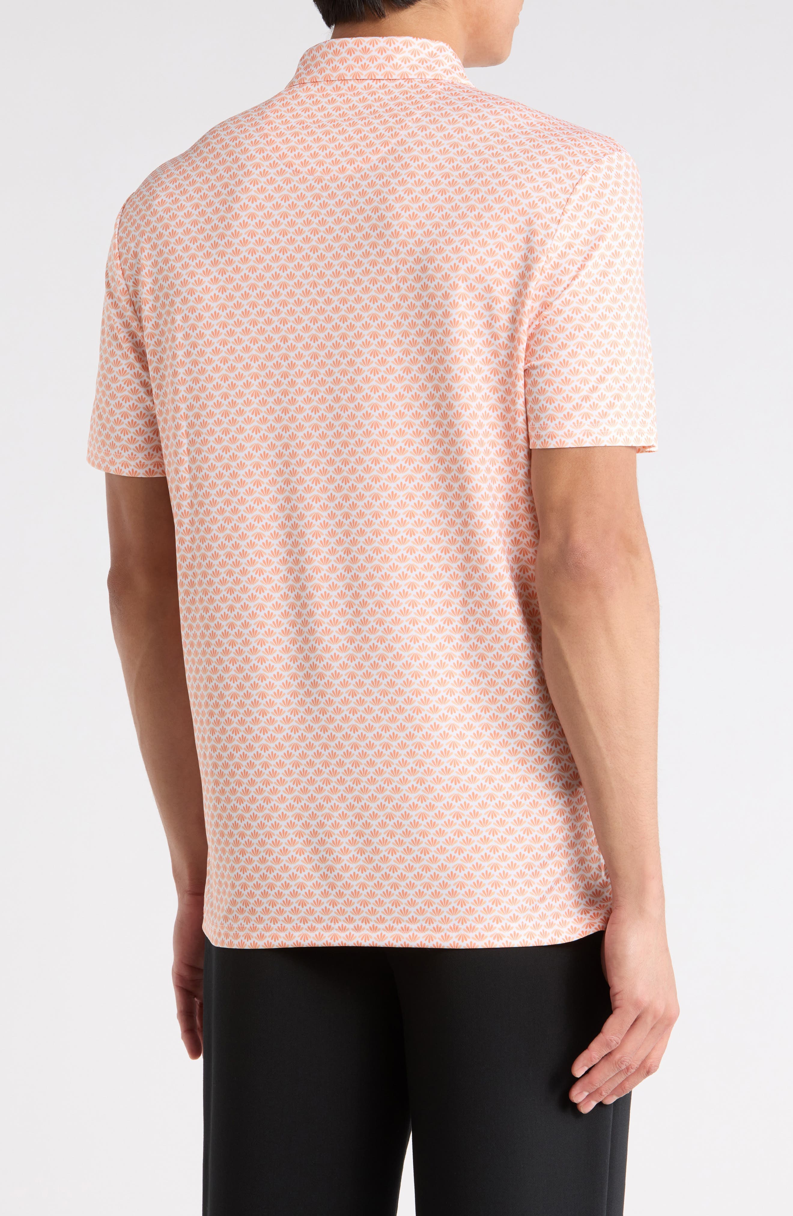 Retro Geometric Print Performance Polo - image 4