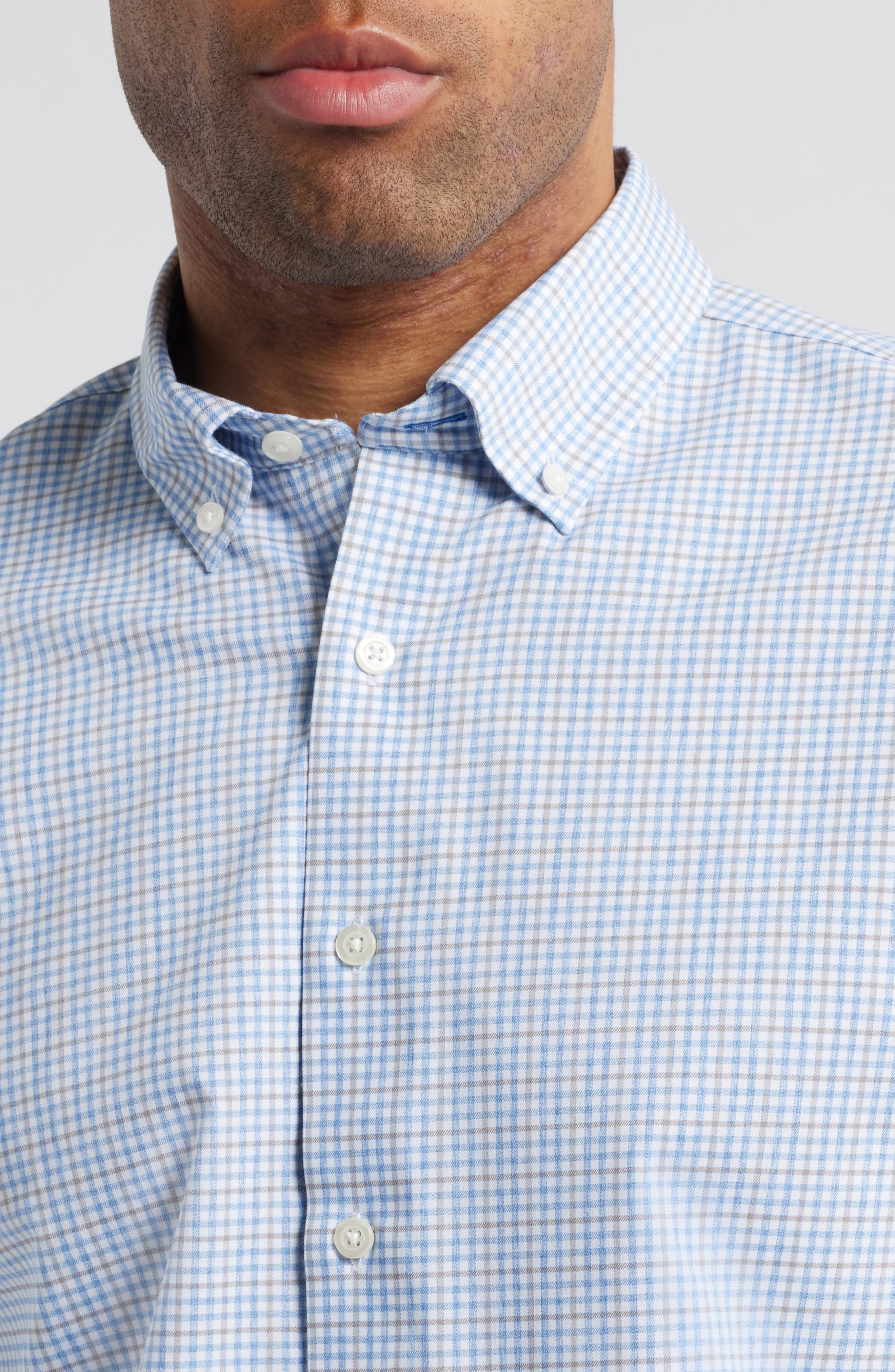 Koby Gingham Performance Button-Down Shirt - image 4